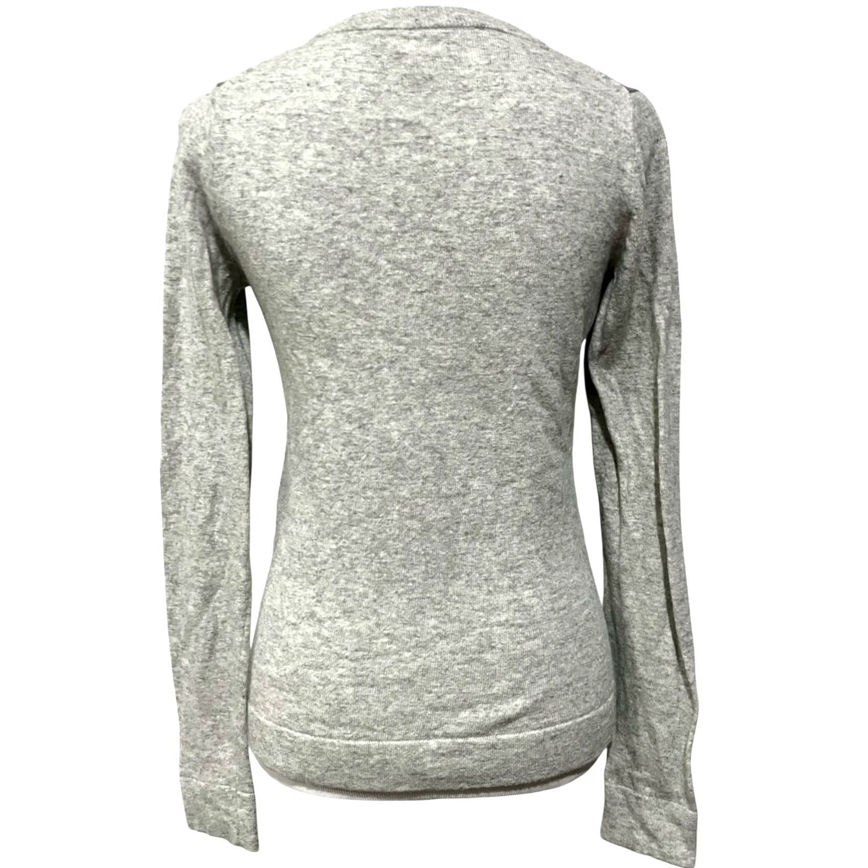 J.Crew J.Crew Gray Wool Blend Black Lace Color block Crew Neck Sweater Women’s Sz Small - Mens/Womens? Size S / US 4 / IT 40 - 6 Thumbnail