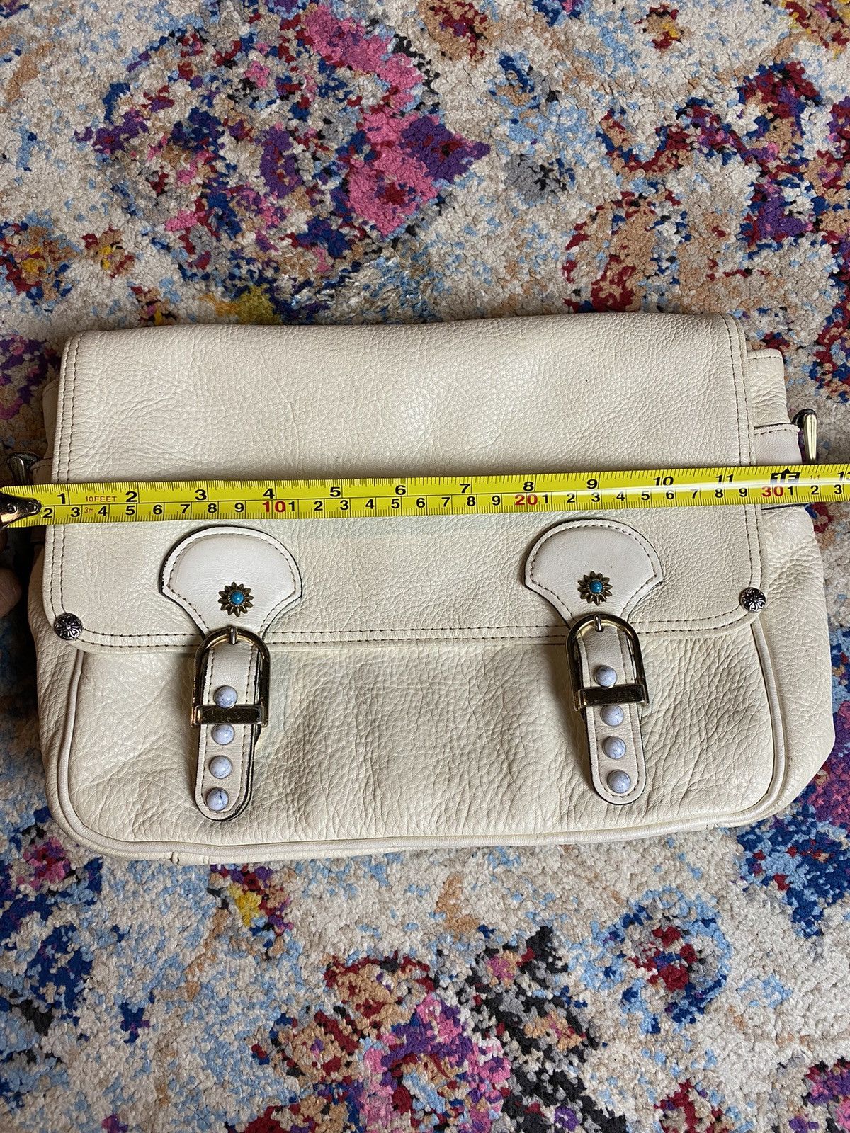 Japanese Brand × Other × Vintage Vintage Japan full grained White Leather Artisan Messenger Size ONE SIZE - 20 Thumbnail