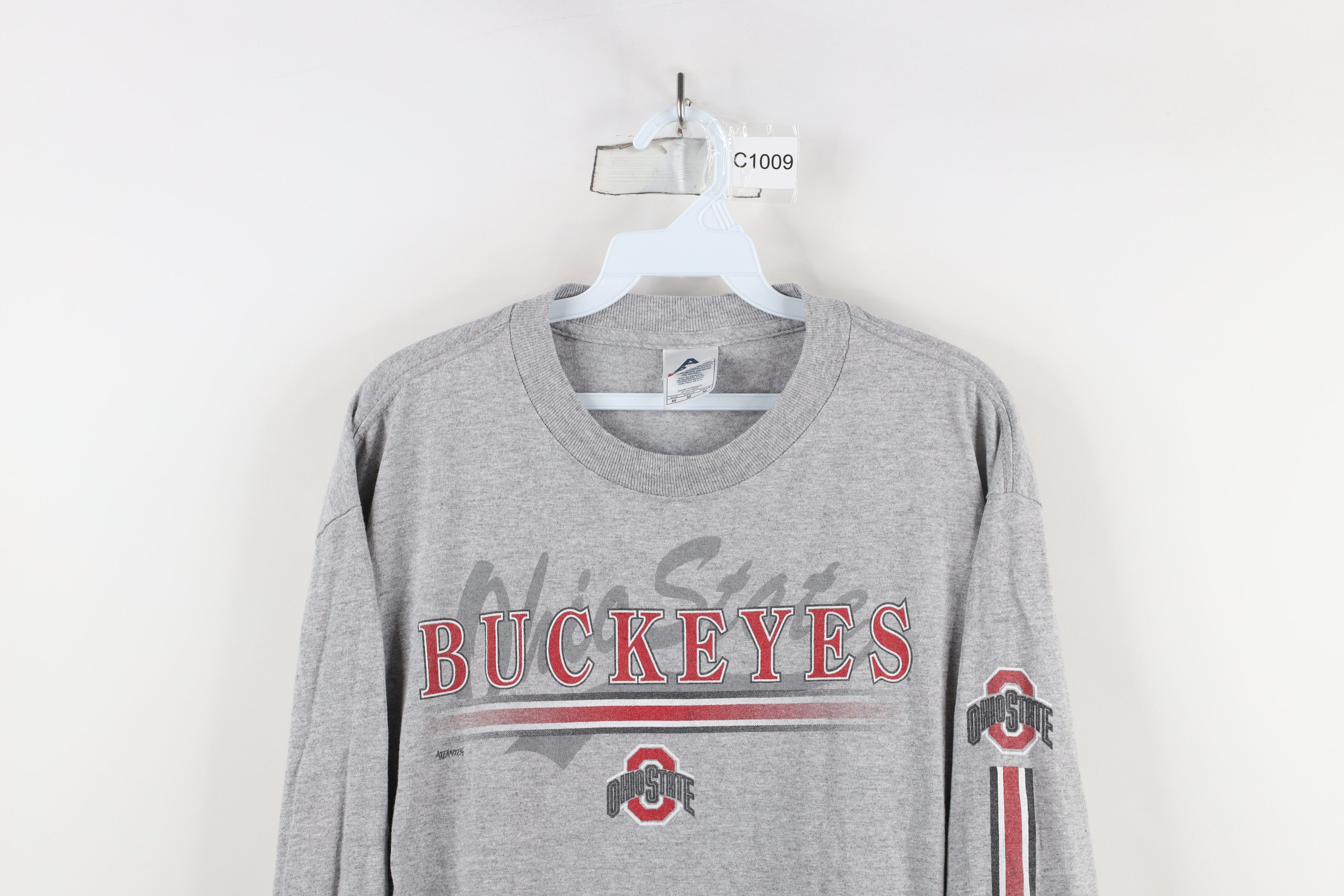 Vintage Vintage 90s Script Ohio State University Long Sleeve T-Shirt Size US M / EU 48-50 / 2 - 2 Thumbnail