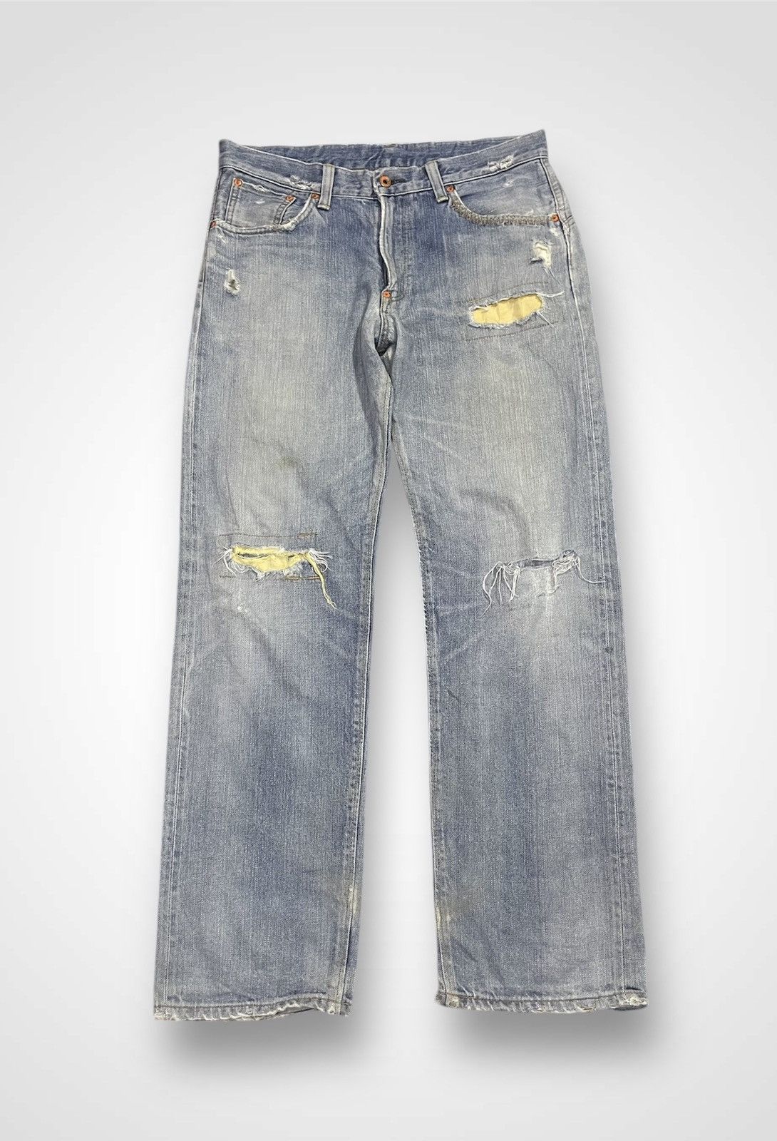 Edwin × Japanese Brand Edwin Selvedge Distressed Jeans (14) Size US 36 / EU 52 - 1 Thumbnail