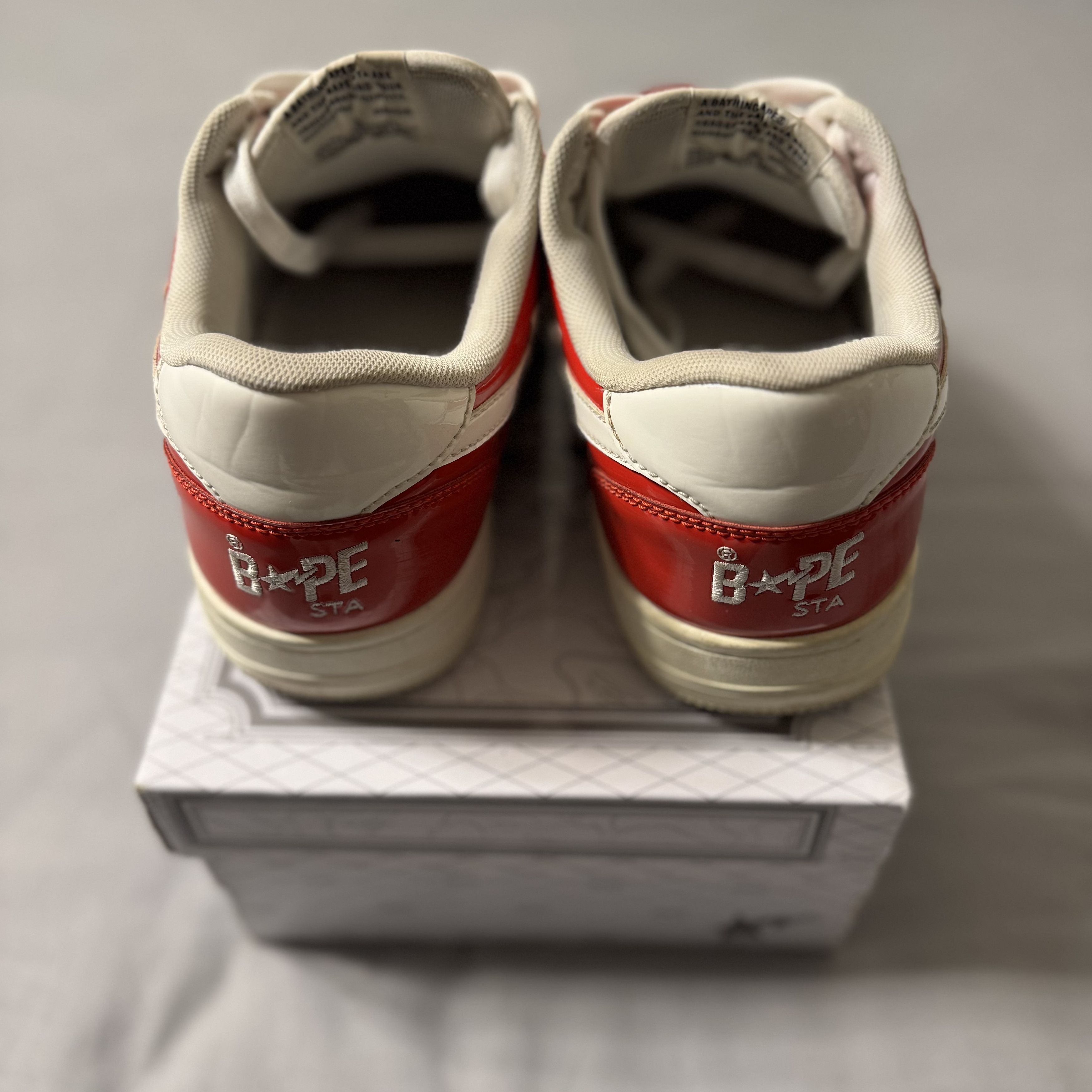 Bape A Bathing Ape Bape Sta Low Red Patent Size US 8 / EU 41 - 5 Thumbnail