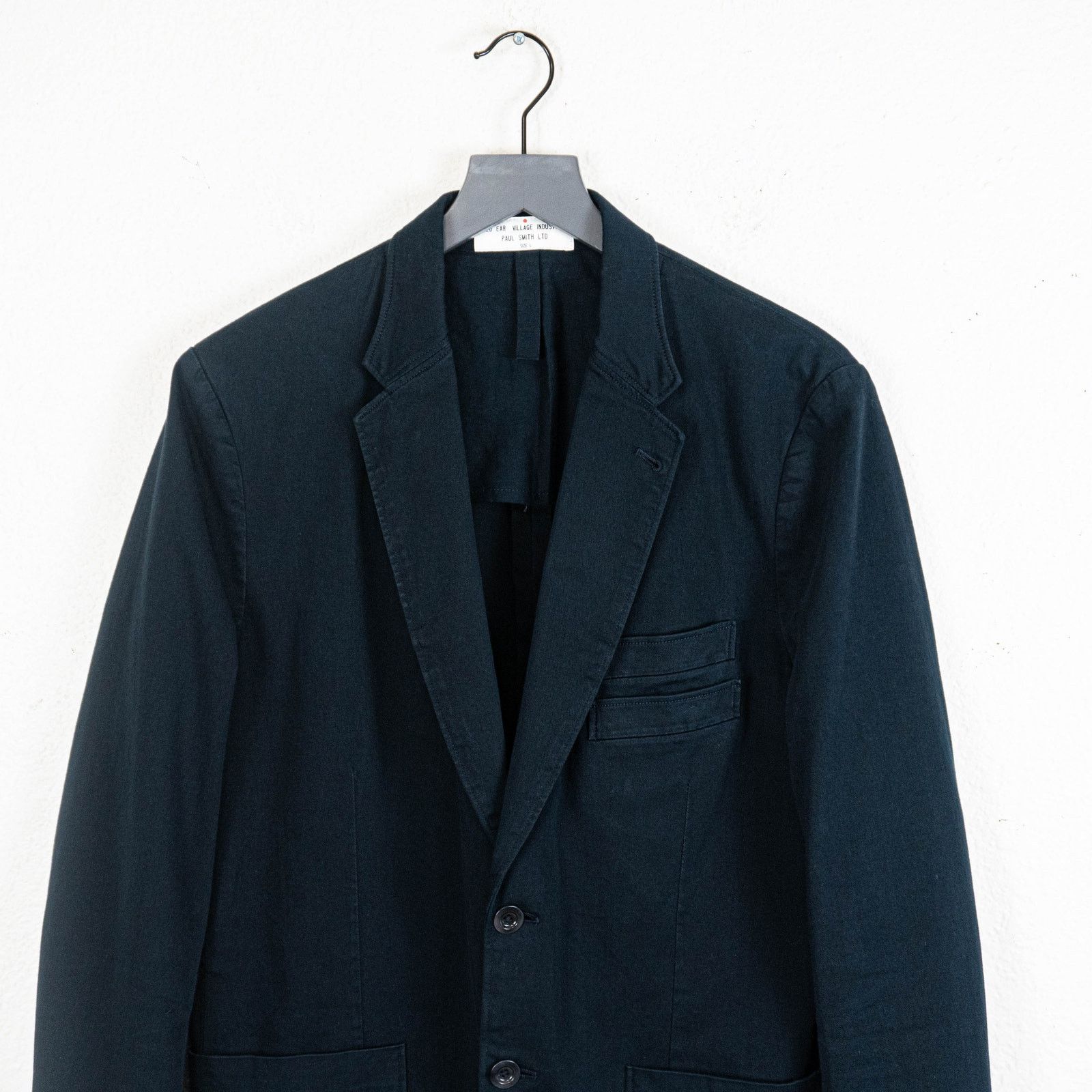 Paul Smith Paul Smith Red Ear Navy Cotton twill unstructured Blazer L Size 42R - 9 Thumbnail