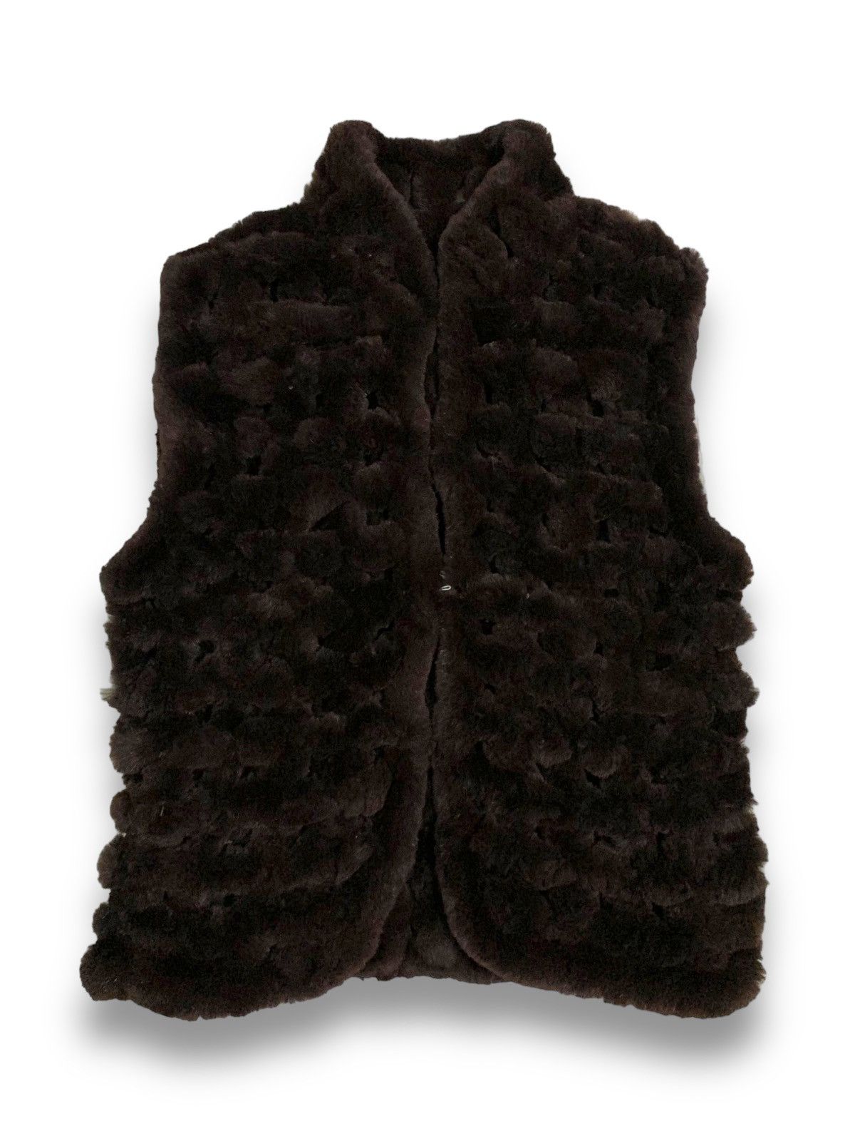 Le Grande Bleu (L.G.B.) Japanese Brand Dark Brown Fox Fur Vest like If Six Was Nine Size US S / EU 44-46 / 1 - 1 Thumbnail