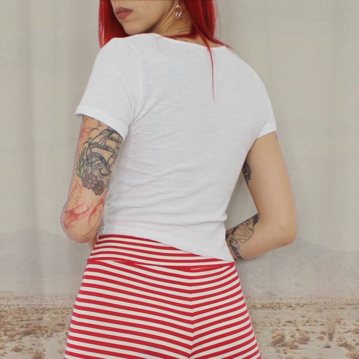 Vintage 🪽WHITE BABY TEE🪽 Size S / US 4 / IT 40 - 3 Thumbnail