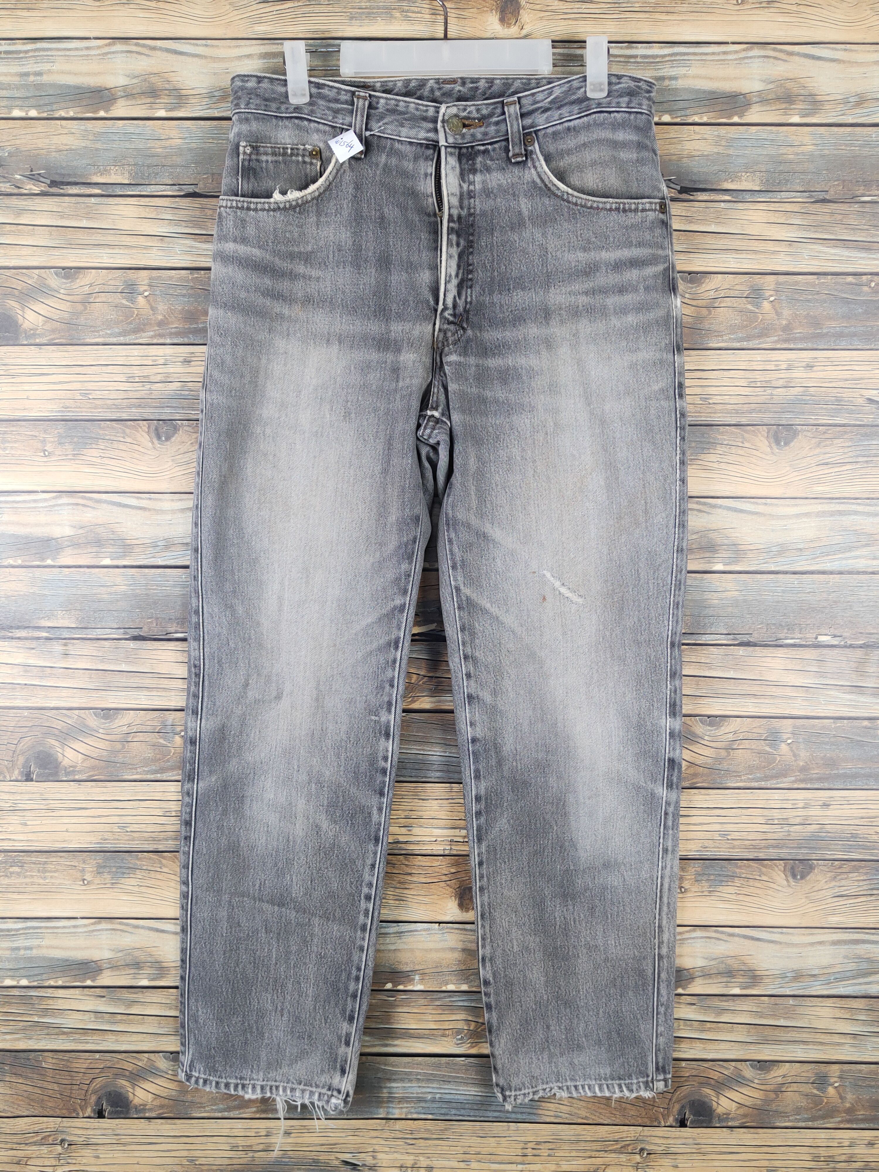 Vintage Bobson-Pro Black Distressed Ripped denim Jeans #W1564 Size US 33 - 1 Thumbnail