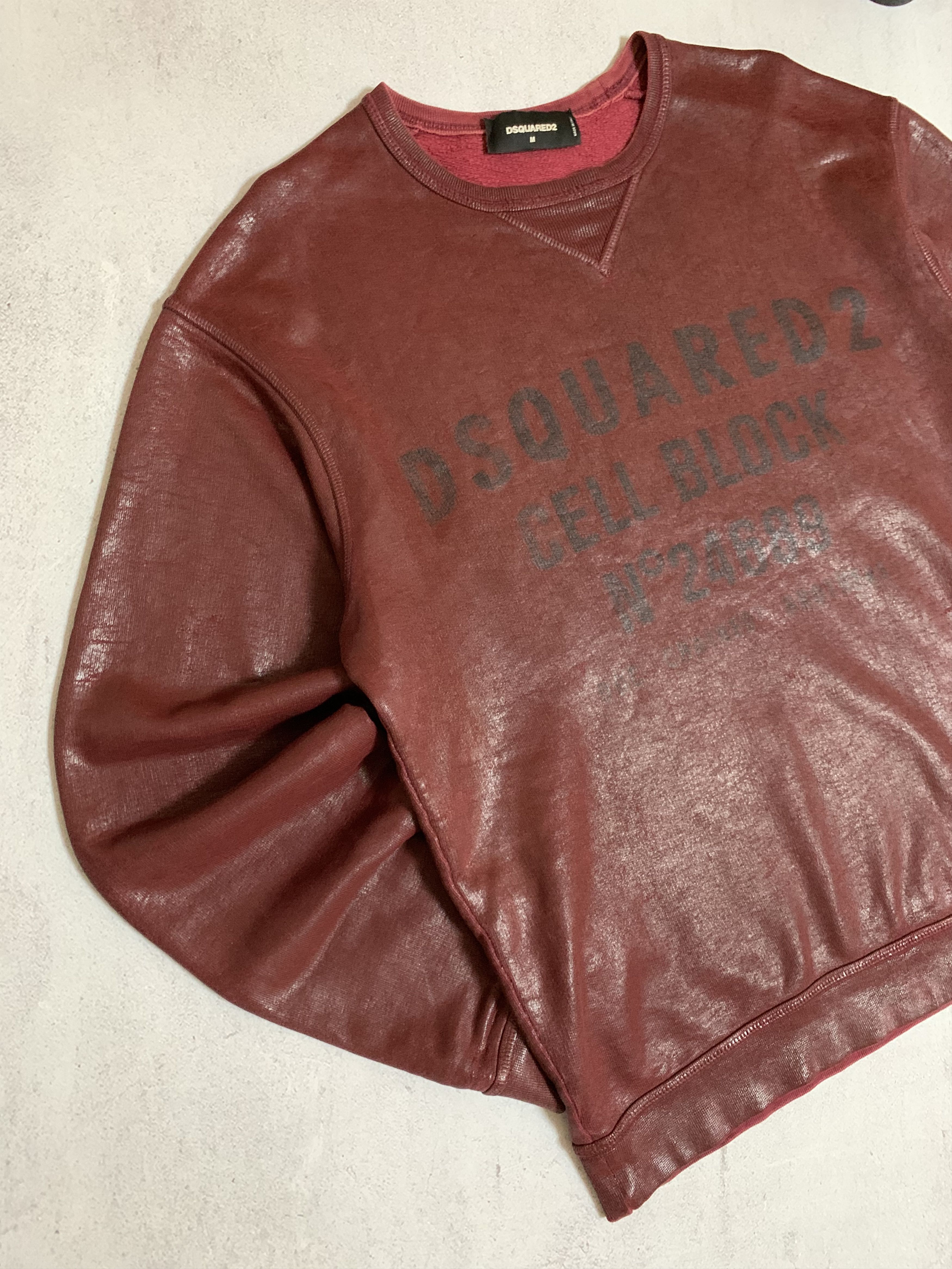 Designer × Dsquared2 Vintage Dsquared2 Sweatshirt Crewneck Waxed Big Logo Baggy Size US M / EU 48-50 / 2 - 4 Thumbnail