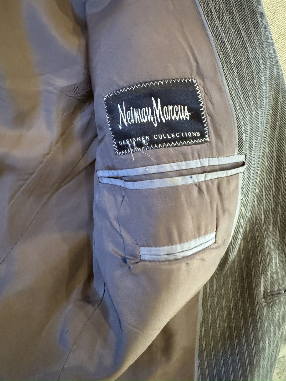 Armani Collezioni ARMANI COLLEZIONI Made in Italy Peak Lapel Suit Jacket 40R Size 40R - 13 Thumbnail