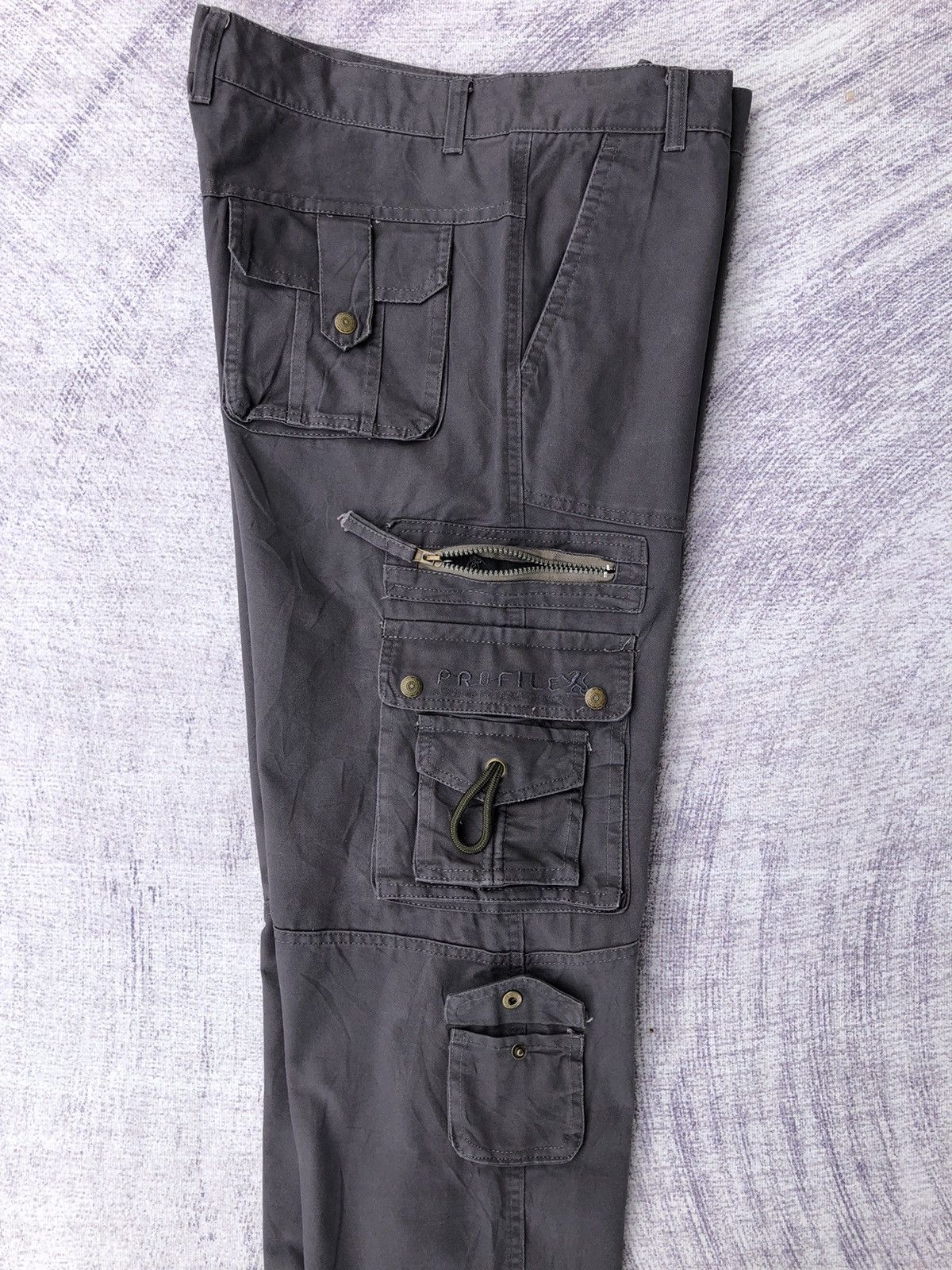 Designer × Vintage Vintage y2k Grey Military Cargo With 11 Pocket & Zip Size US 36 / EU 52 - 15 Thumbnail
