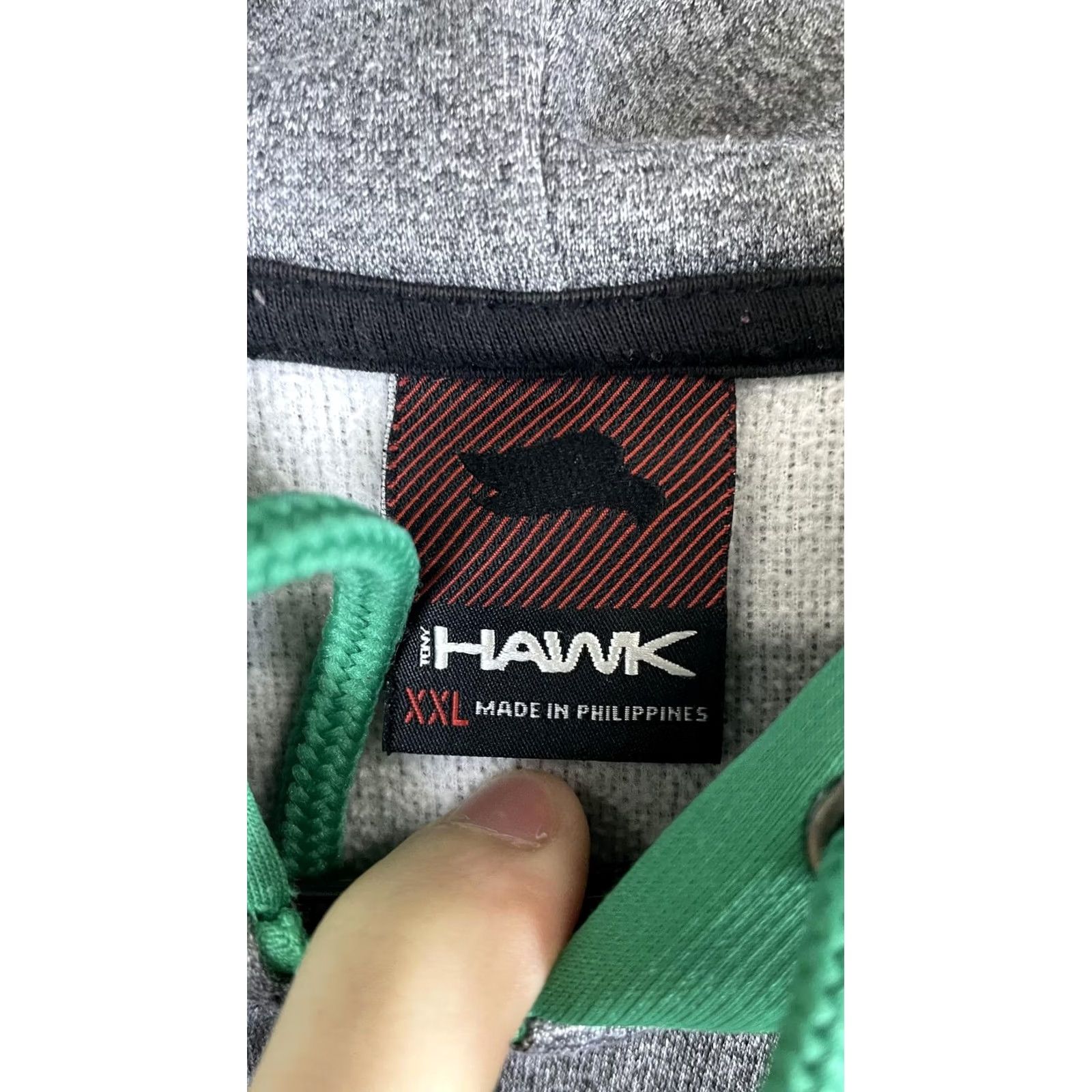 Vintage Tony Hawk Hoodie Mens 2XL Gray Green Full Zip Fleece Raglan Skateboarding Jacket Size US XXL / EU 58 / 5 - 3 Thumbnail
