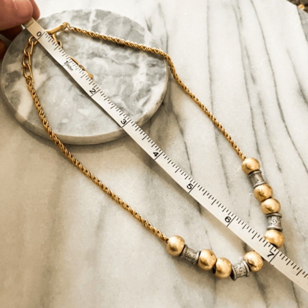 Jewelry Liz Claiborne Beaded Necklace Gold and Silver Toned Metals Size ONE SIZE - 5 Thumbnail
