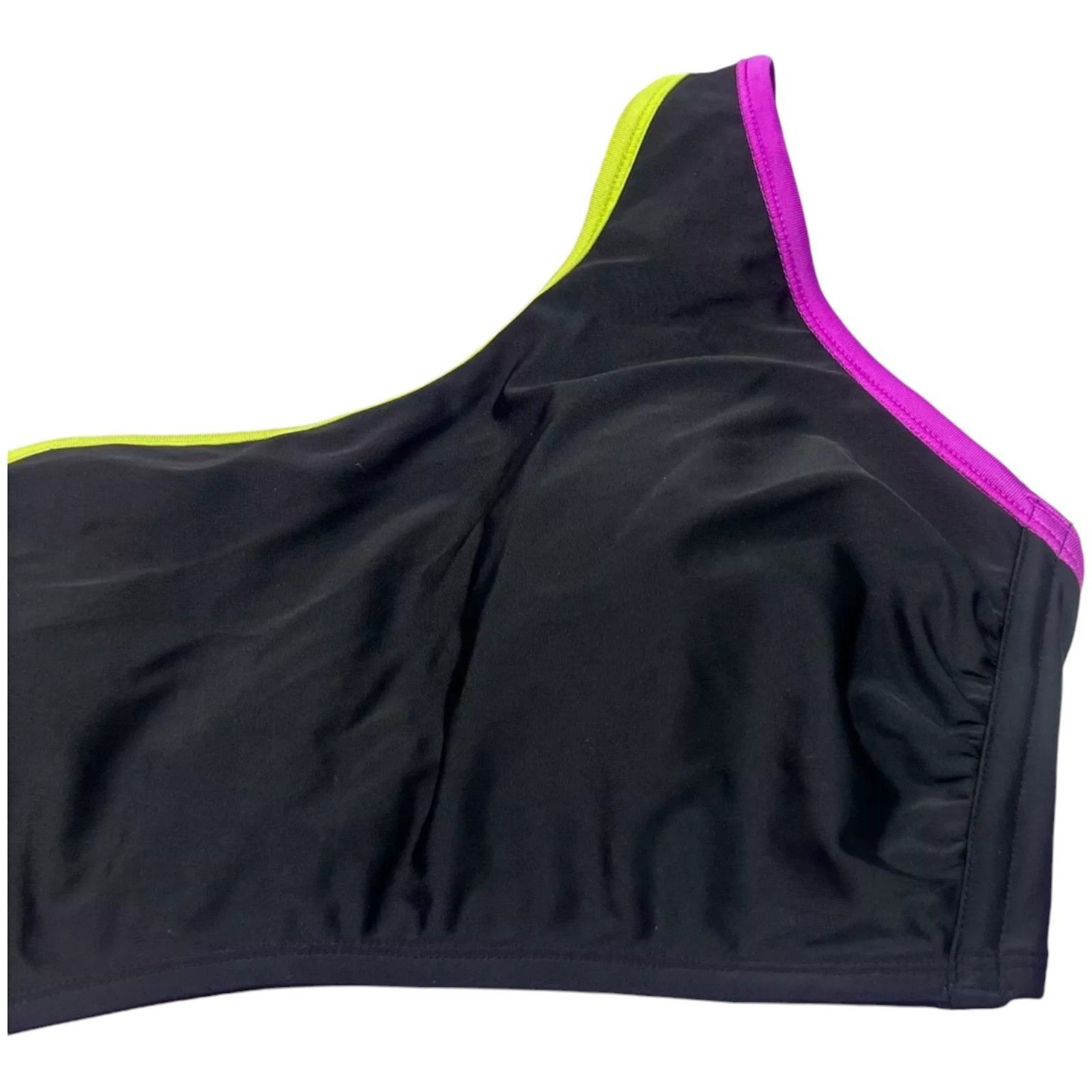 Other Shade & Shore - Women's Contrast Binding One Shoulder Bikini Size ONE SIZE - 16 Thumbnail