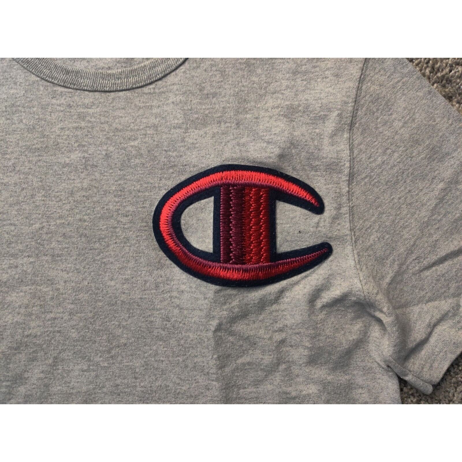 Champion Champion Shirt Adult Mens Small Gray Red Embroidered Logo Size US S / EU 44-46 / 1 - 2 Thumbnail