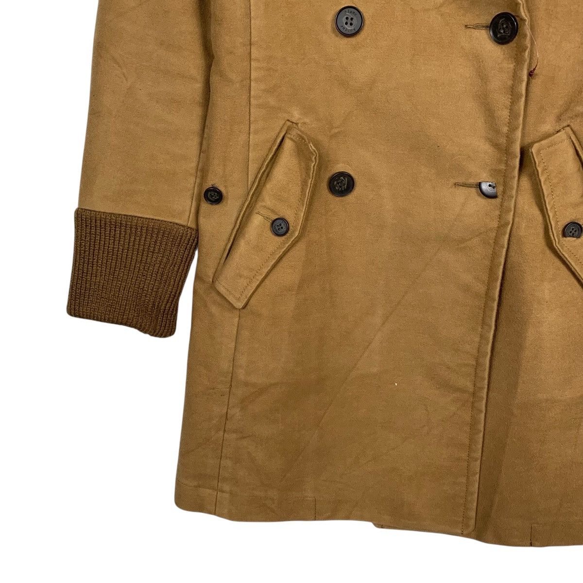 Japanese Brand Blanc Basque Double Breasted Coat Size XS / US 0-2 / IT 36-38 - 3 Thumbnail