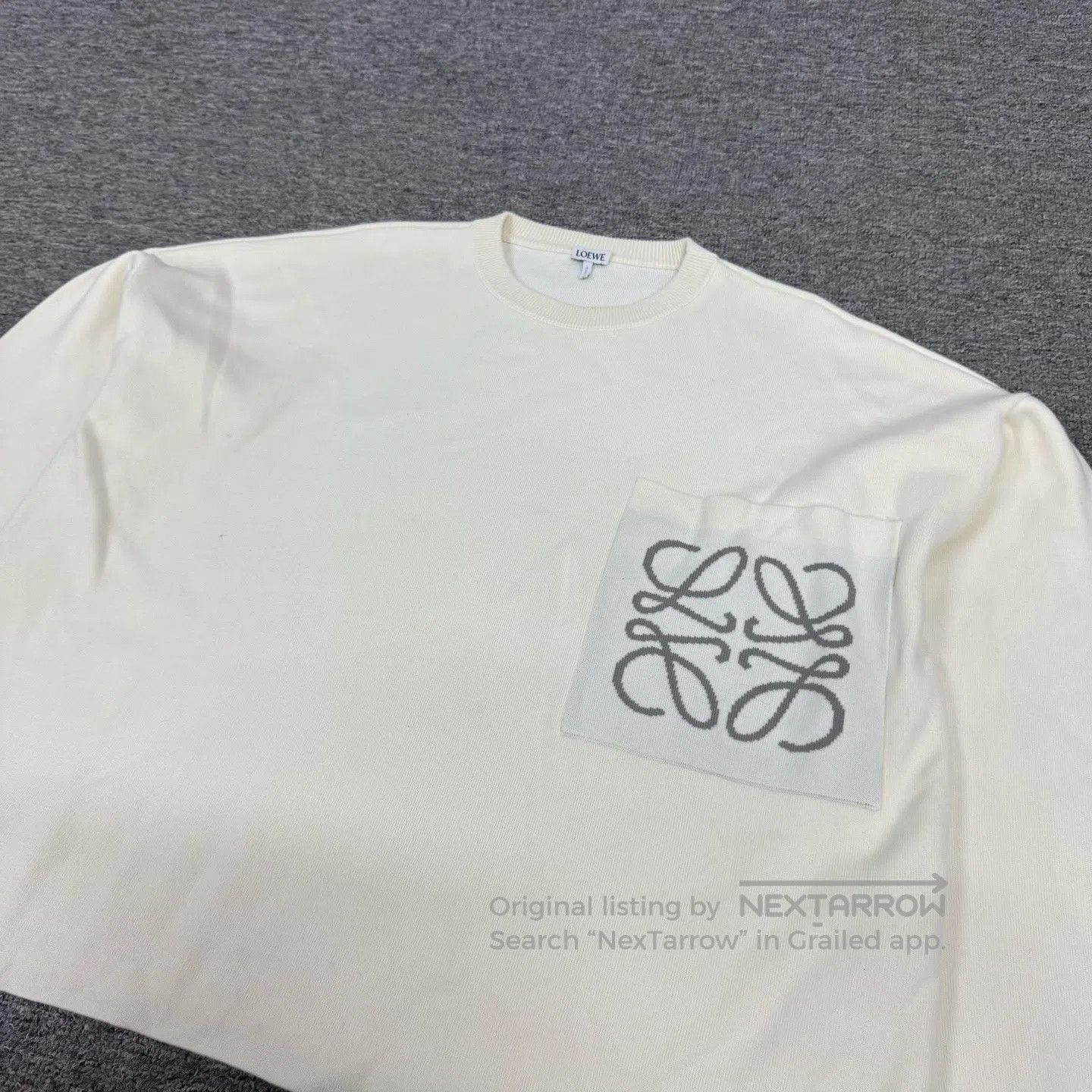 Loewe LOEWE Pocket Square Logo Knit Hoodie| Size M / US 6-8 / IT 42-44 - 5 Thumbnail