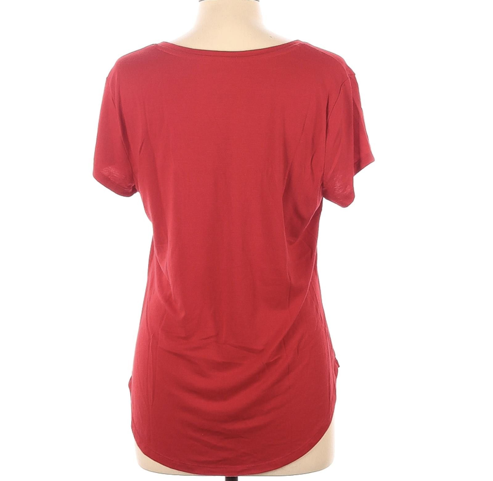 Apt. 9 Apt. 9 Women's Red Valentine Short Sleeve T-Shirt Size L Size L / US 10 / IT 46 - 2 Thumbnail