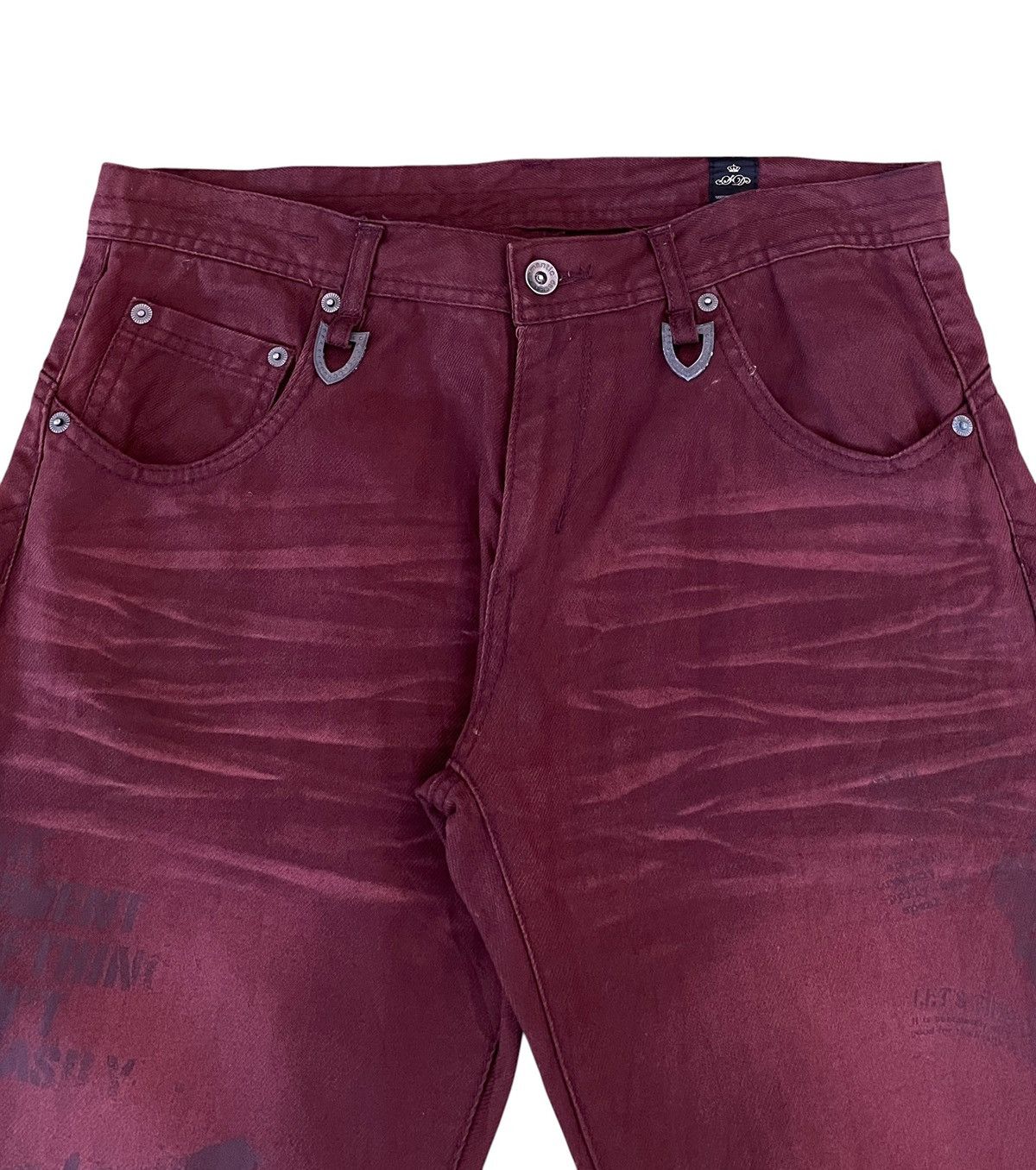 Le Grande Bleu (L.G.B.) Very Rare Vintage Brand Semantic Design Flared Jeans 2000s Size US 32 / EU 48 - 3 Thumbnail
