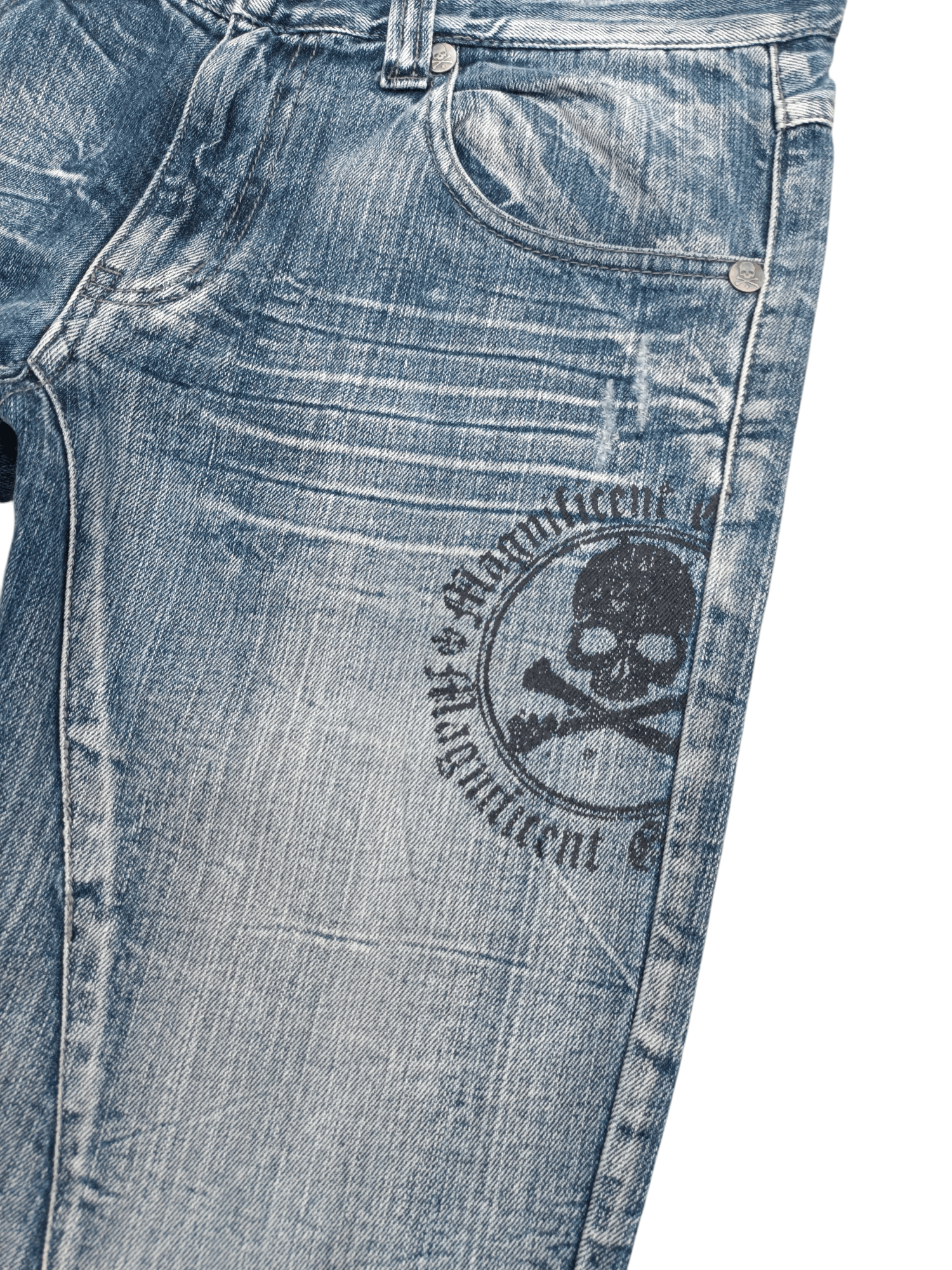 Seditionaries 🔥 Vintage Flare JACK SERIKA Seditionaries Skulls Jeans Size US 32 / EU 48 - 12 Thumbnail