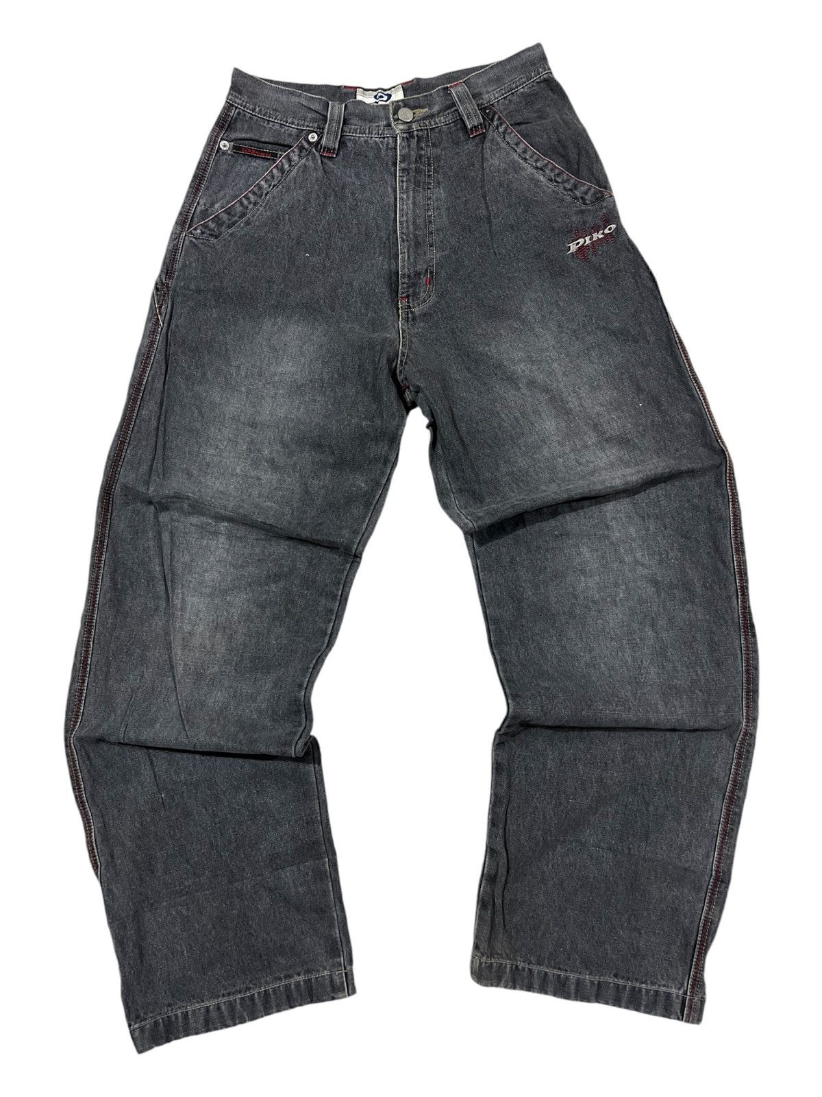 Ed Hardy Y2K Piko Big Pockets Embroidery Baggy Oversize Painter Jeans Size US 27 - 4 Thumbnail