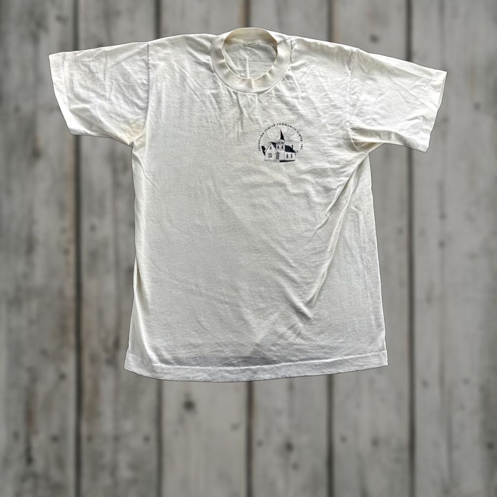 Other VINTAGE Cochecton Center Community Center Shirt Mens Medium White Graphic Tee Crewneck Size US M / EU 48-50 / 2 - 1 Thumbnail