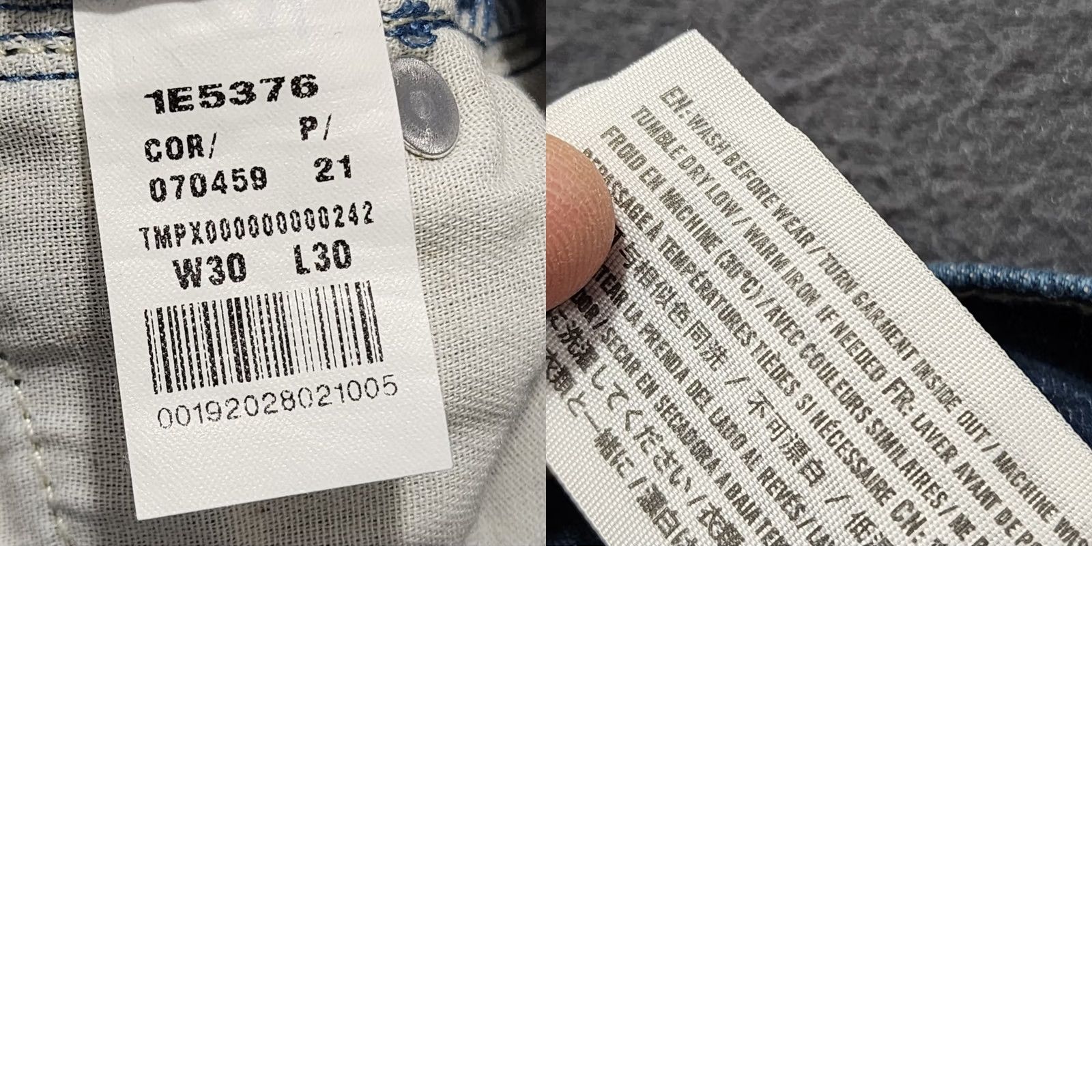 Abercrombie & Fitch Abercrombie & Fitch Jeans Mens 29x29 Blue Skinny Stretch Tagged 30x30 Denim Cotton Blend 5-Pocket Zip Closure Mens Jeans Size US 29 - 8 Thumbnail