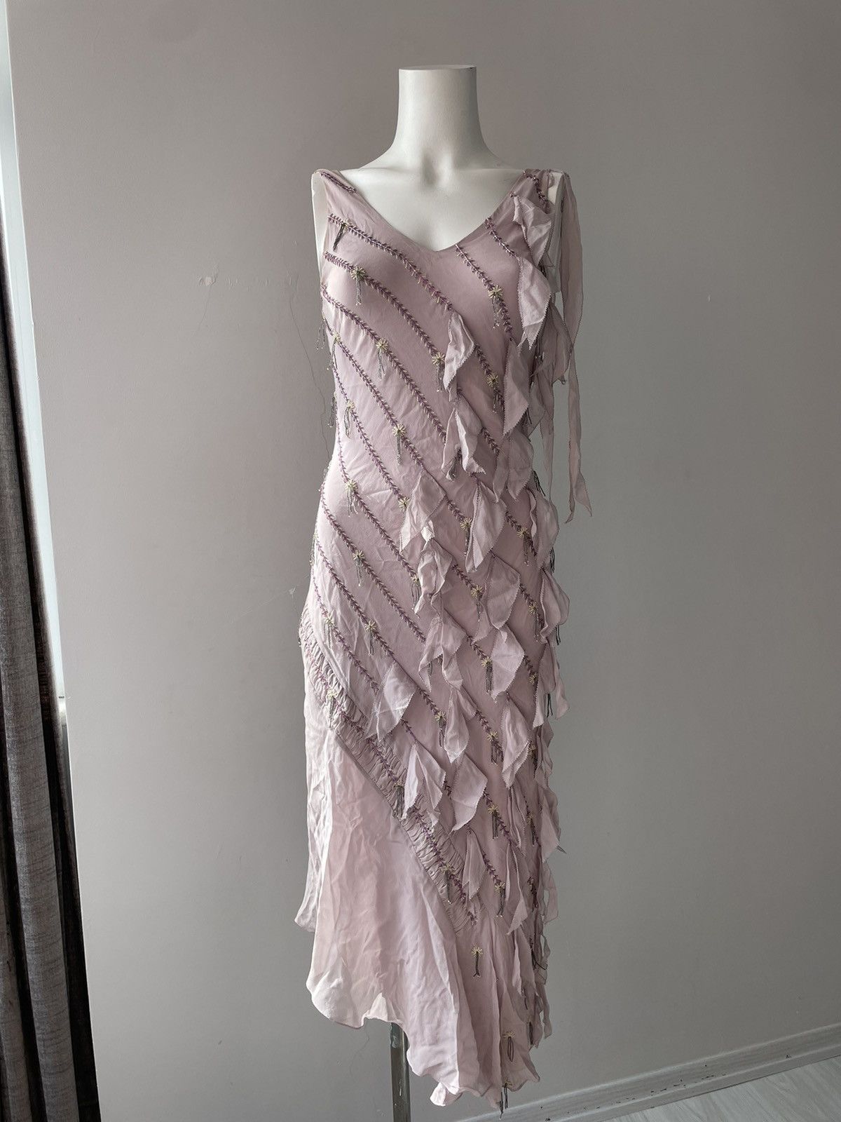Vintage Italian silk dress Size S / US 4 / IT 40 - 2 Thumbnail