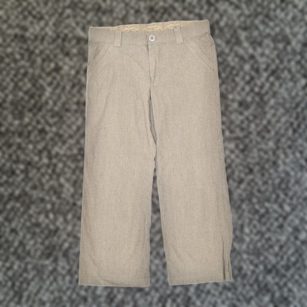 Lee LEE Trousers Womens W40 L30 Beige Check Cotton Straight Casual QA07 Size 27" / US 4 / IT 40 - 1 Thumbnail