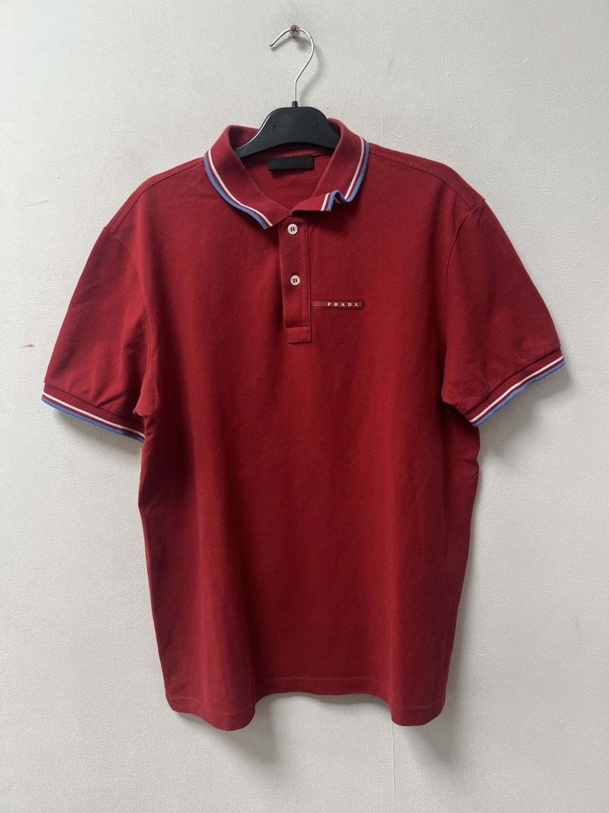 Prada Vintage Prada Polo T-Shirt Red Tab Size US XL / EU 56 / 4 - 1 Thumbnail