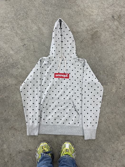 Supreme box logo discount polka dot hoodie