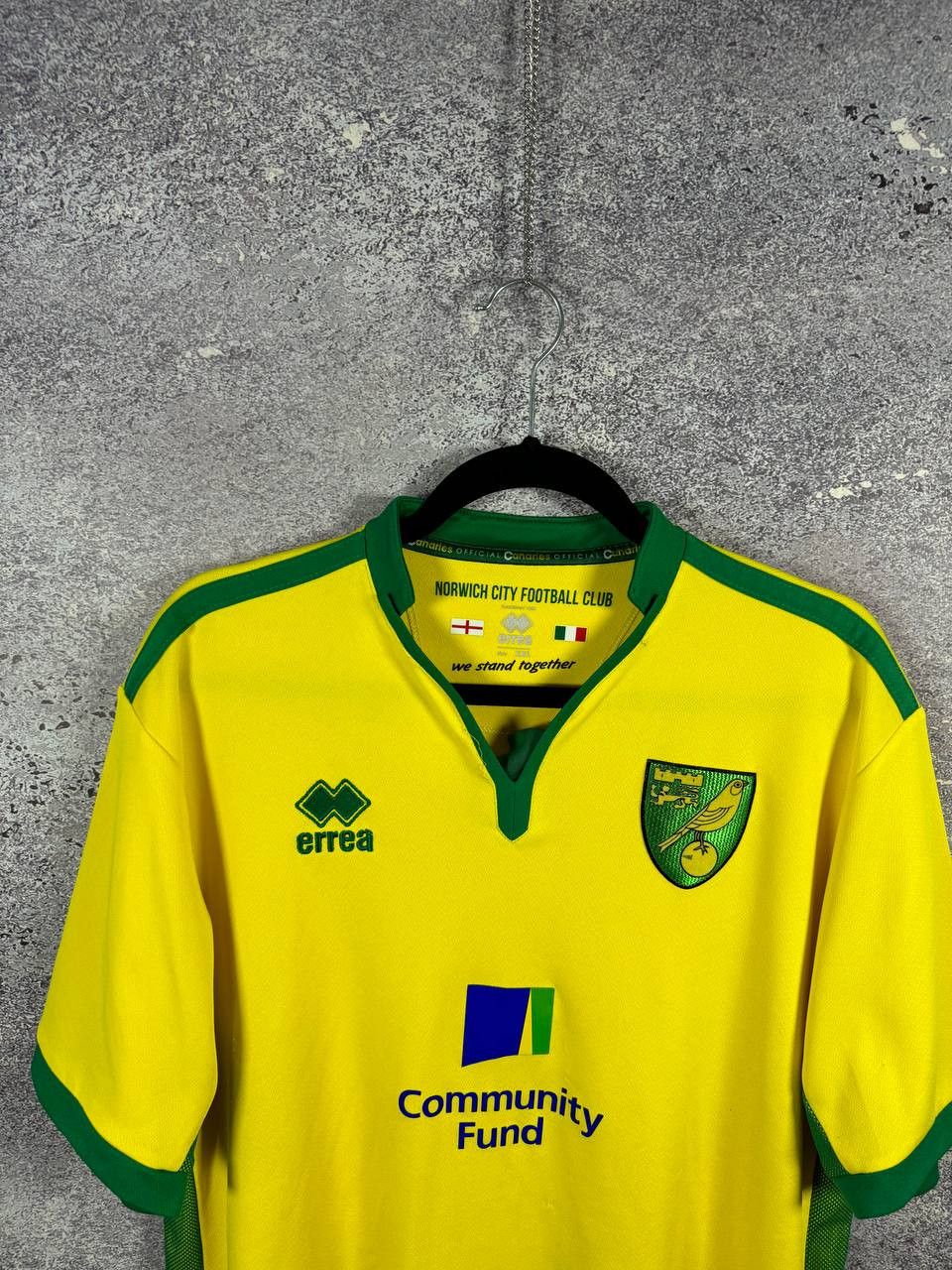 Errea × Vintage Vintage Norwich City 2016/17 Errea Soccer Jersey Size US XXL / EU 58 / 5 - 2 Thumbnail
