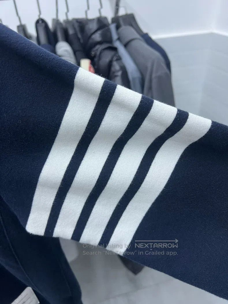 Thom Browne Thom Browne Blue and black four stripes hoodie Size US XXL / EU 58 / 5 - 3 Thumbnail
