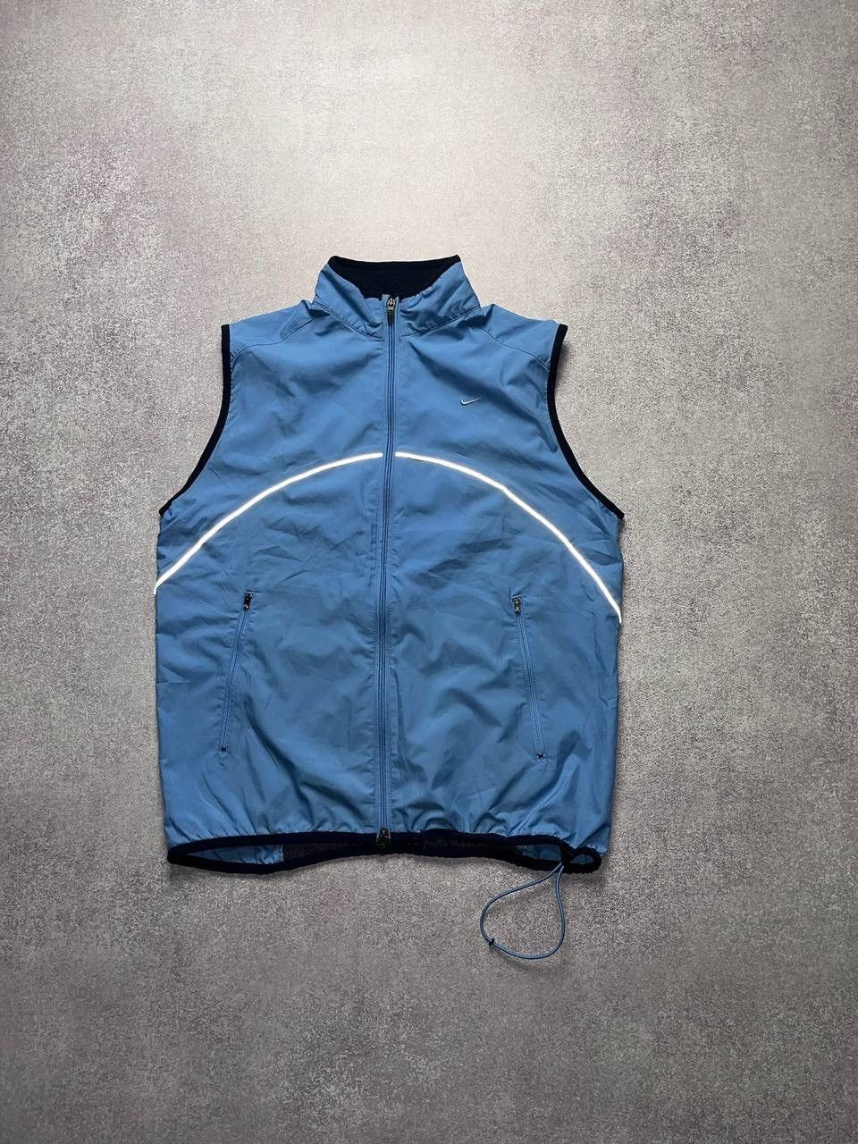 Nike × Vintage Vintage Nike Swoosh Baby Blue Nylon Vest L Size US L / EU 52-54 / 3 - 1 Thumbnail