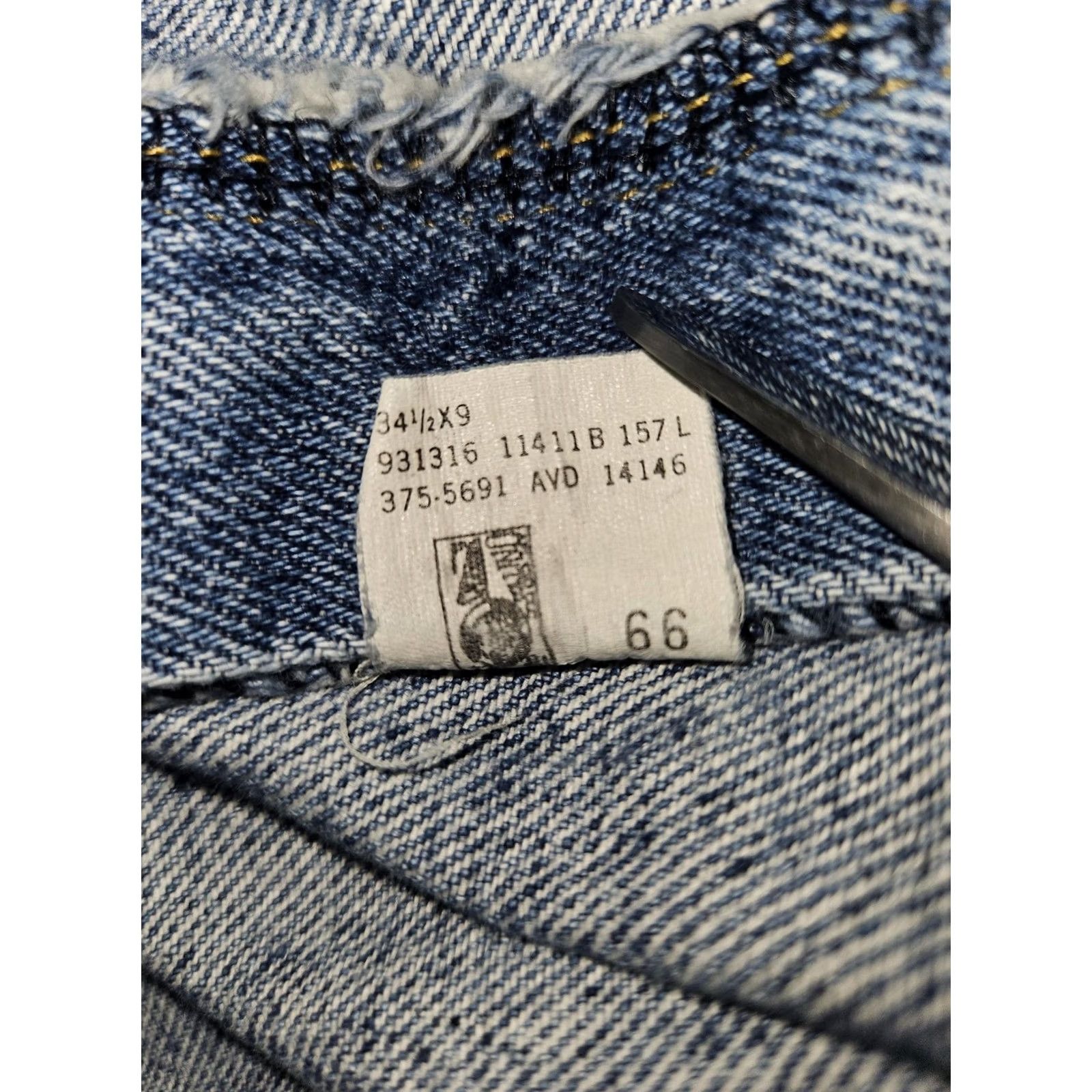 Lee VINTAGE Lee Shorts Womens 18 Medium Blue Denim High Waist Made USA 90s Jean Size 40" / US 18 - 3 Thumbnail