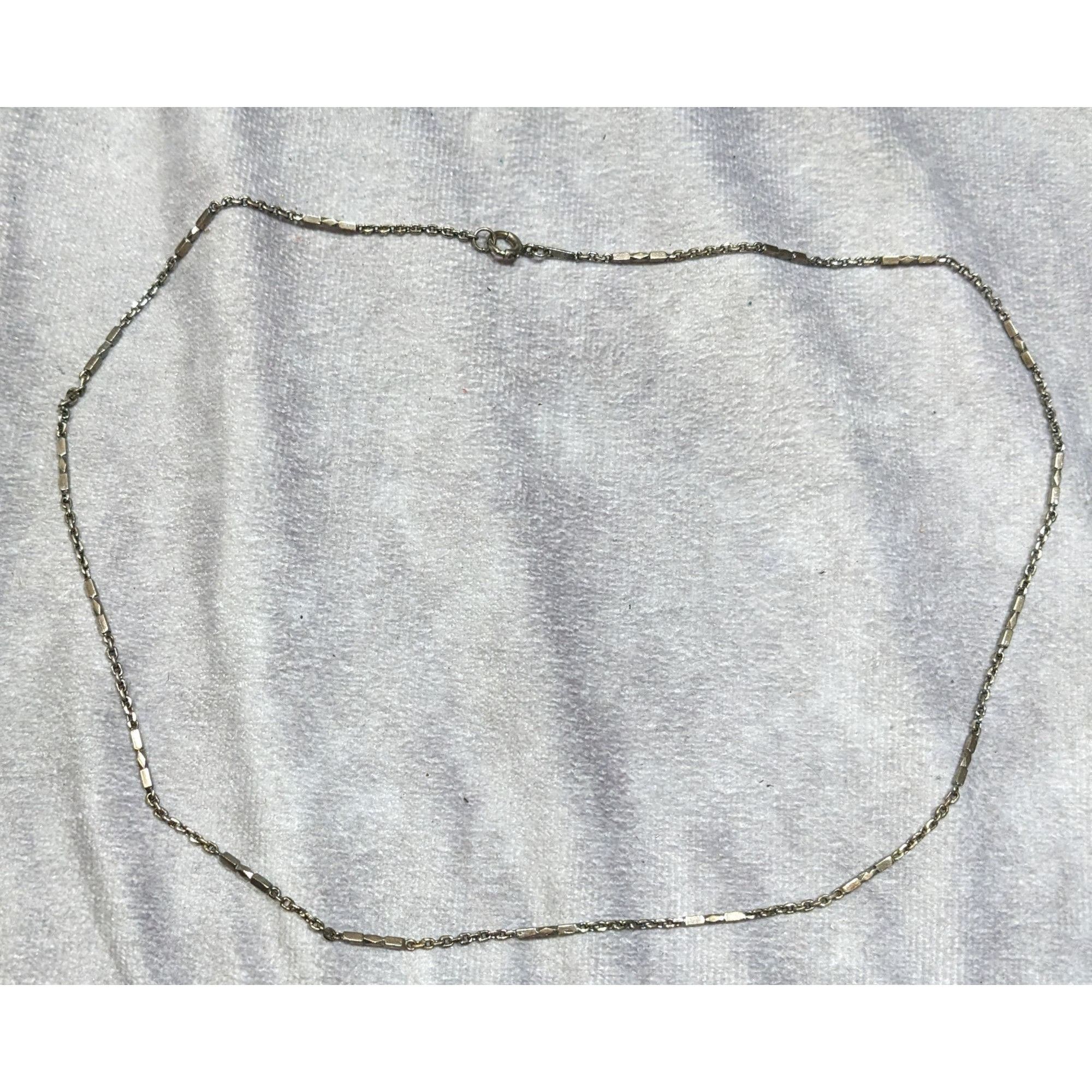 Other Metallic Gunmetal Tone Station Link Chain Size ONE SIZE - 6 Thumbnail