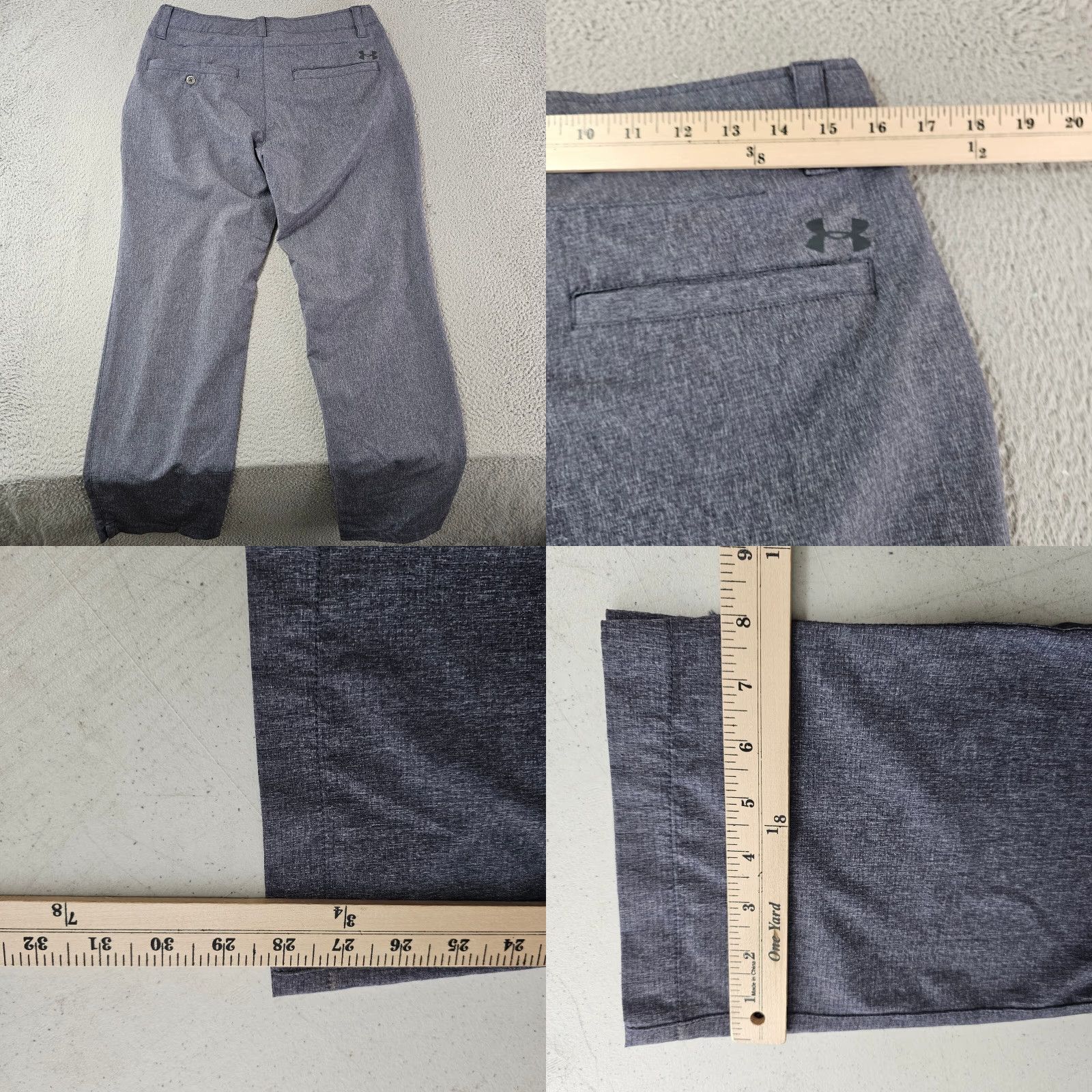 Under Armour Under Armour Pants Mens 32x28 Blue Chino Performance Moisture Wicking Breathable Slim/Relaxed Straight Front Flat Front Size US 32 / EU 48 - 8 Thumbnail