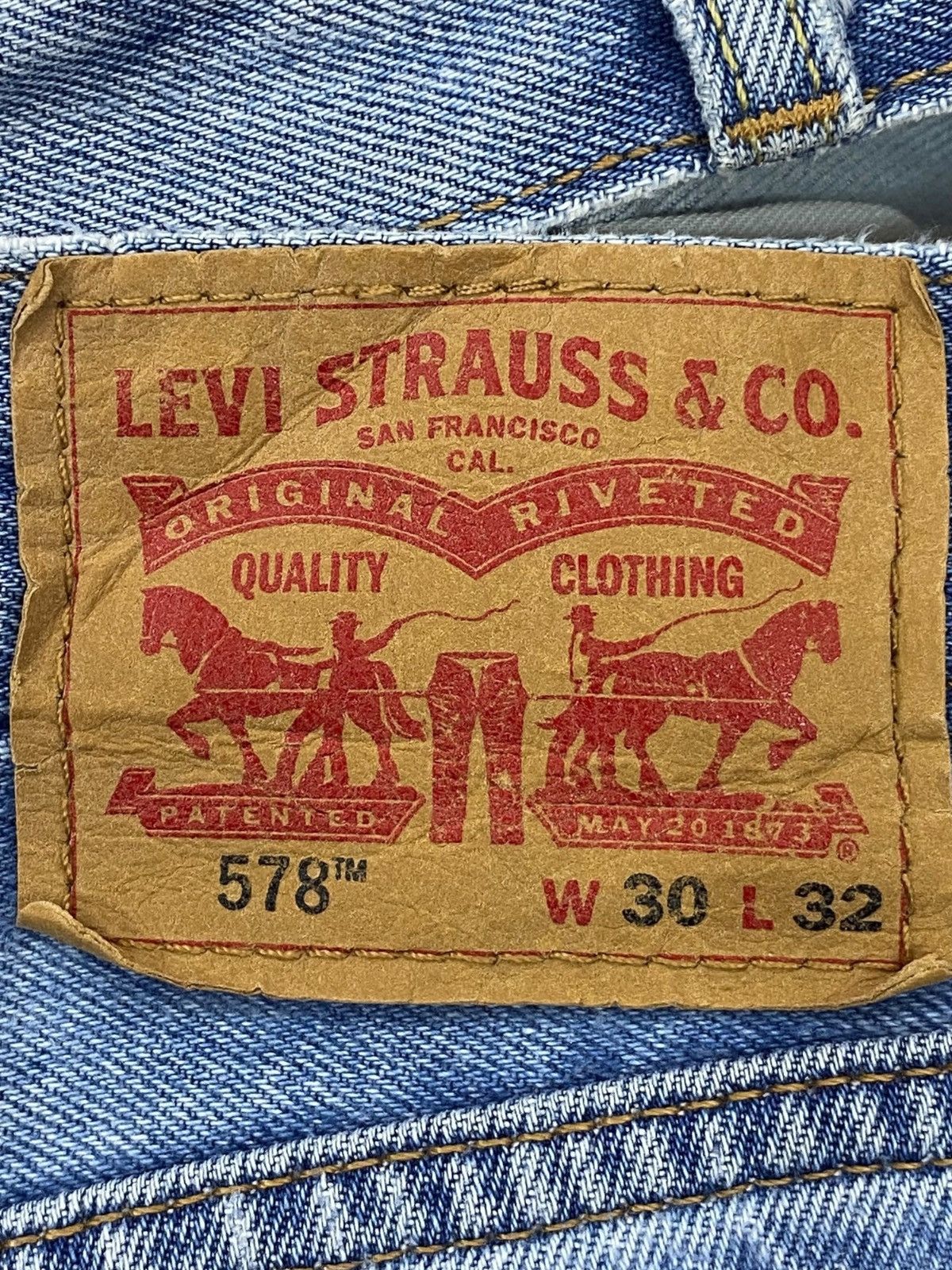 Levi's Levi’s Acid Wash Whiskered Style Straight Leg Jeans Size US 31 - 11 Thumbnail