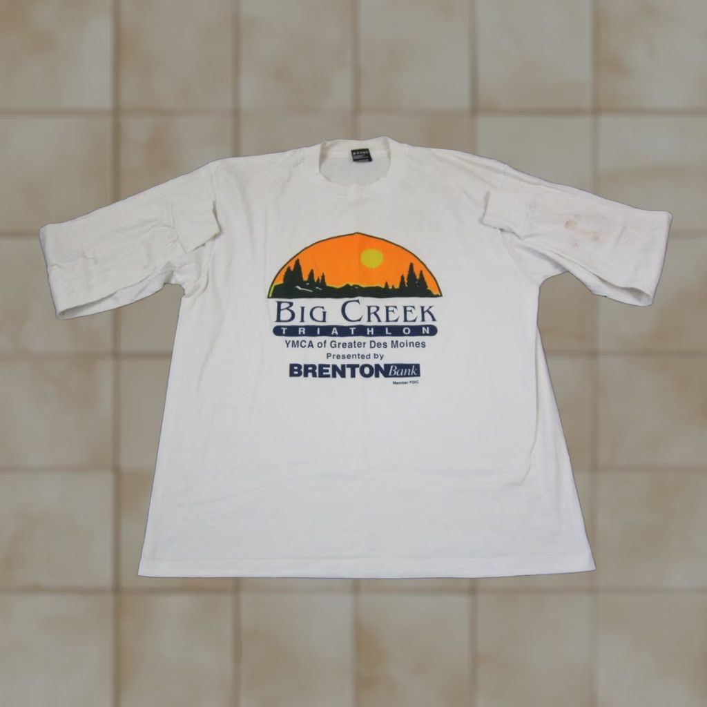 Fruit Of The Loom VINTAGE Fruit of the Loom Shirt Mens XL White 90s City Classic Logo T-Shirt Size US XL / EU 56 / 4 - 1 Thumbnail