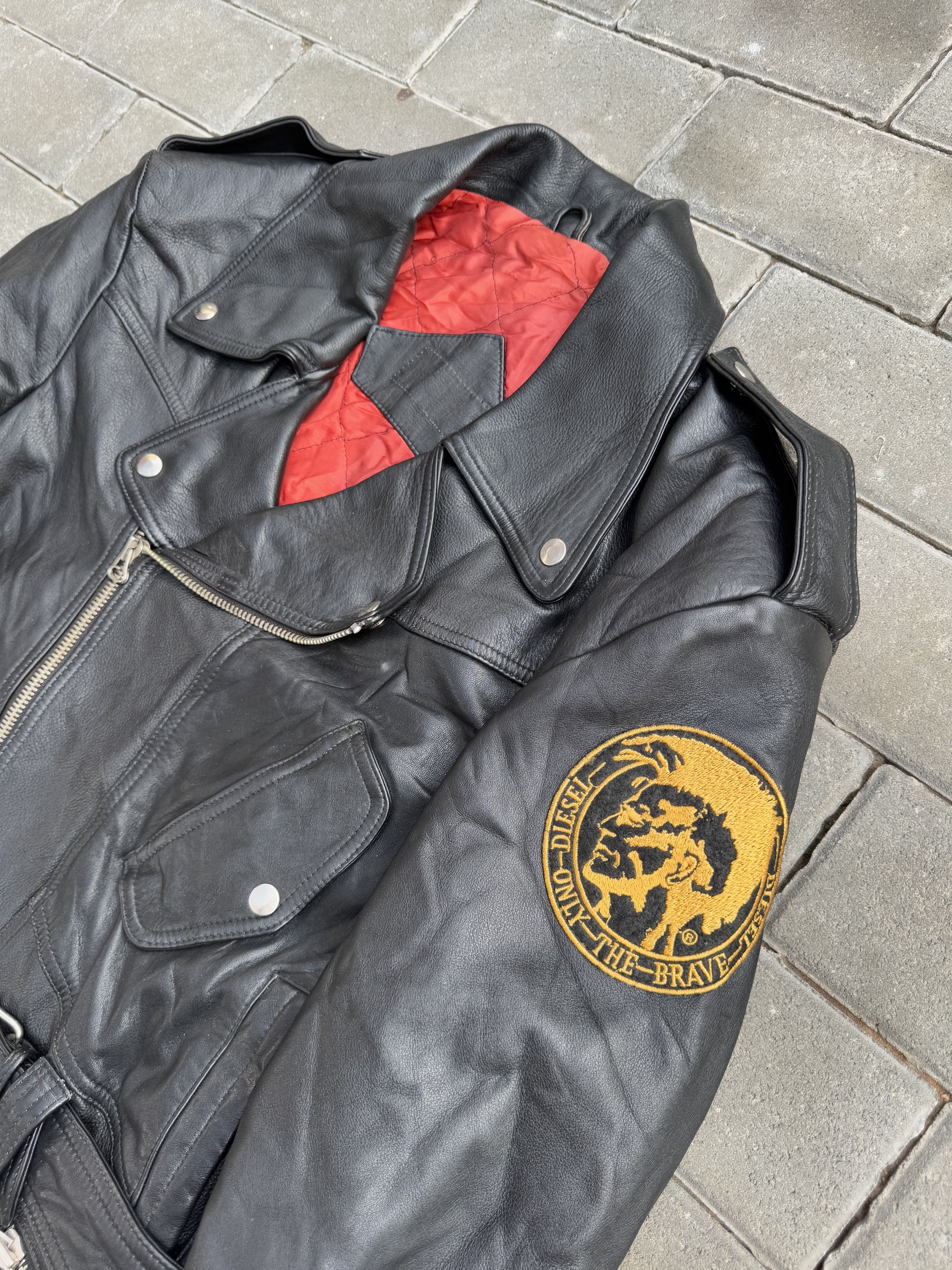 Diesel Diesel 90s Vintage Leather Jacket Y2K Size US XL / EU 56 / 4 - 6 Thumbnail