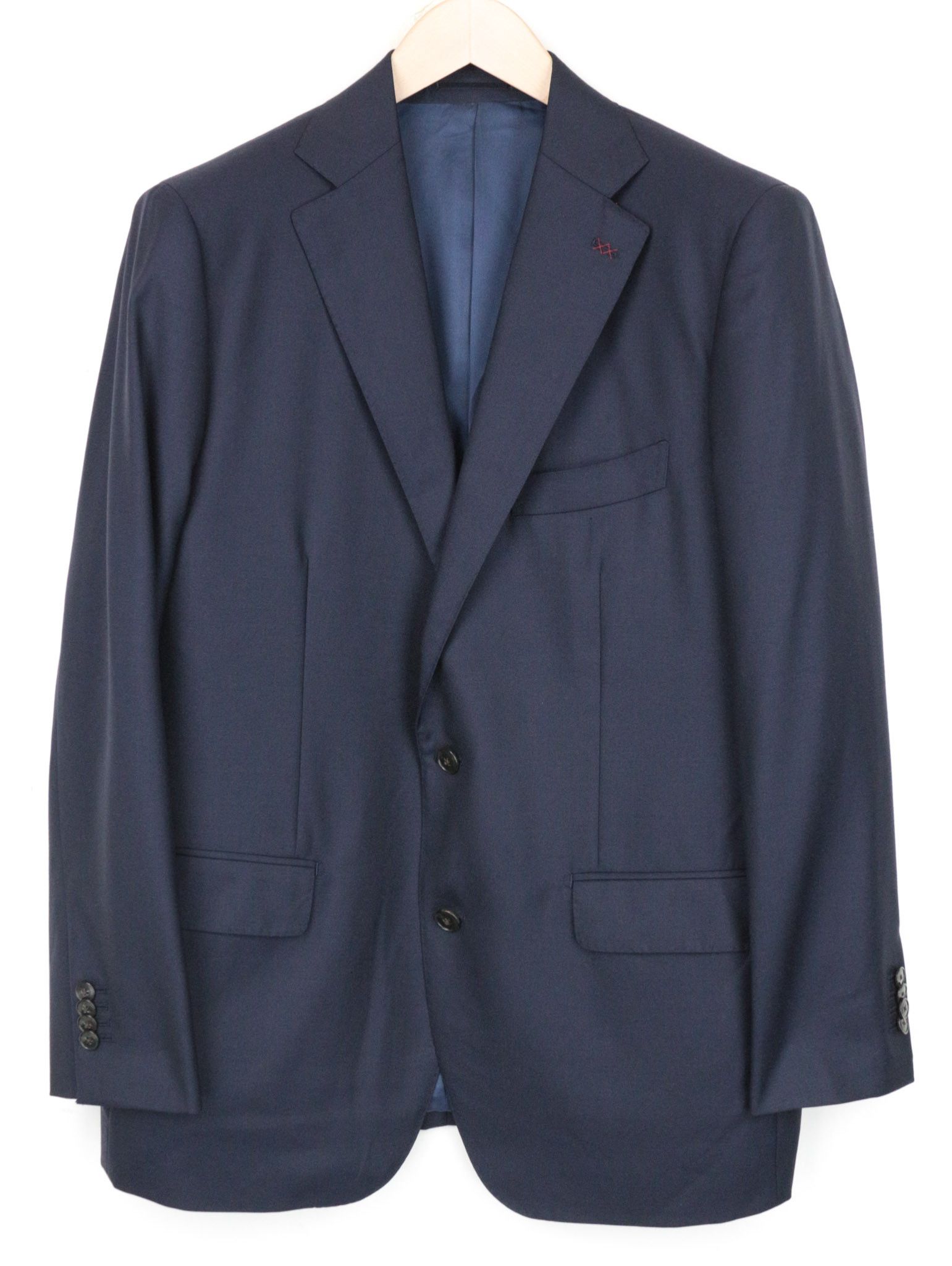 Suitsupply LAZIO UK44R Navy Wool 2 Piece Suit 67984 Size 44R - 2 Thumbnail