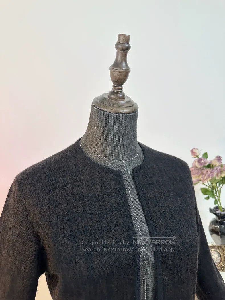 Hermes Hermes Cashmere Knit Open Front Long Sleeve Jacket - Dark Size M / US 6-8 / IT 42-44 - 5 Thumbnail
