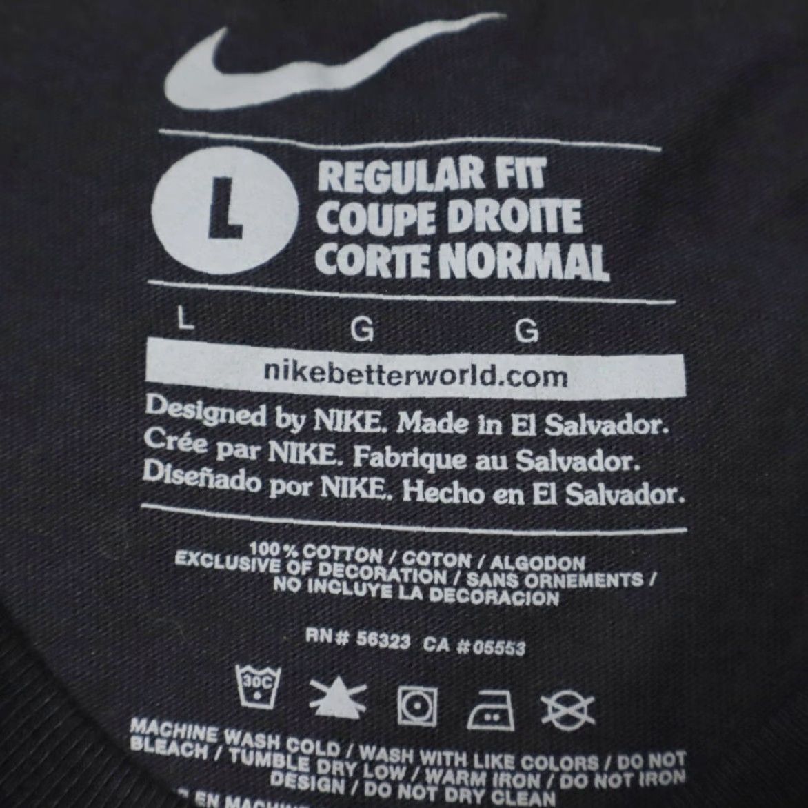 Nike Nike Shirt Swoosh Just Do It. Solid Black Men's L Size US L / EU 52-54 / 3 - 5 Thumbnail