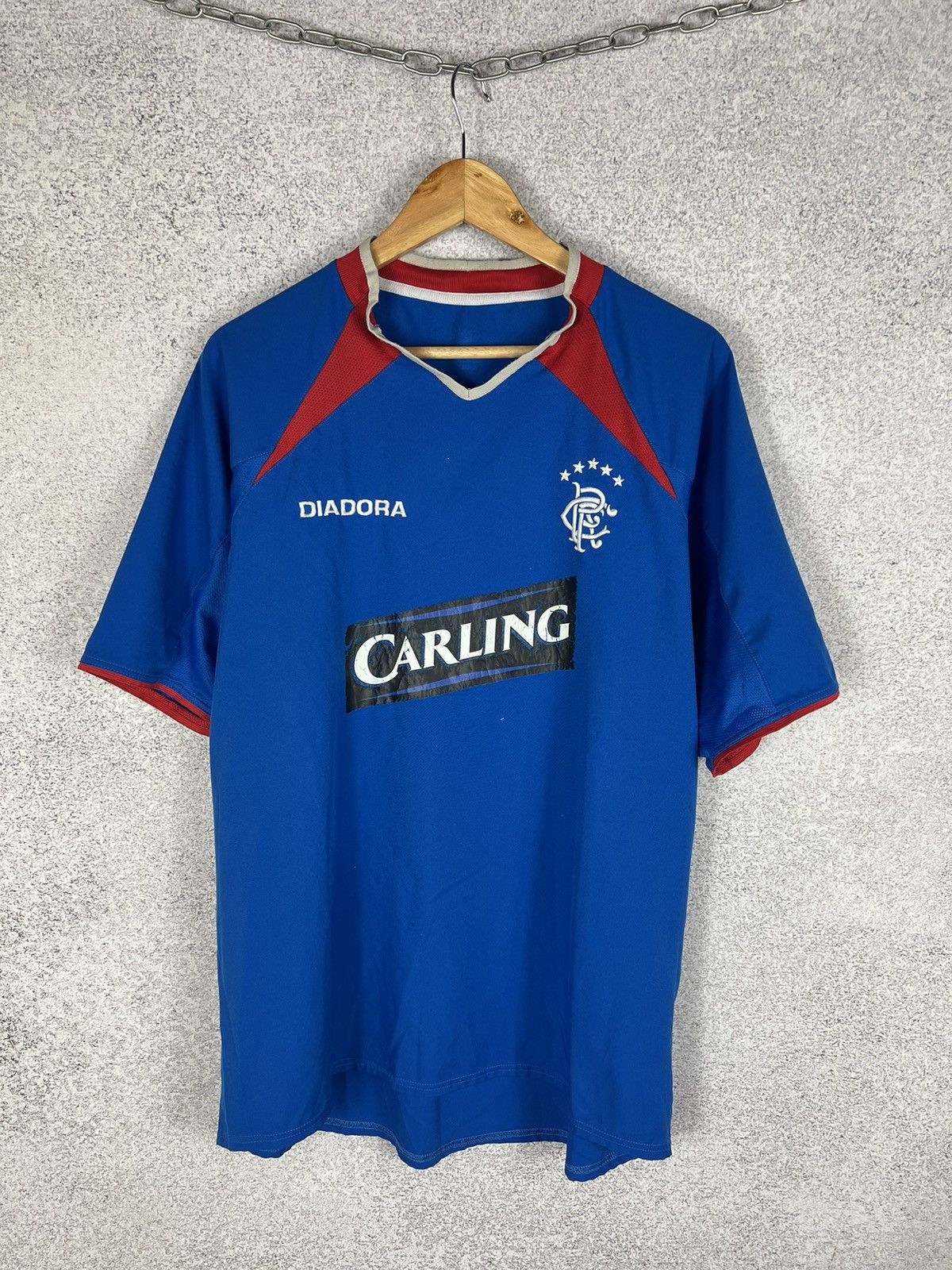 Diadora Vintage Glasgow Rangers 2003/04 Diadora Soccer Jersey Shirt Size US XL / EU 56 / 4 - 1 Thumbnail