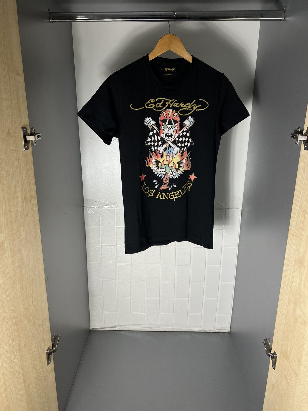 Ed Hardy VINTAGE EX HARDY BY CHRISTIAN PISTON HEAD DESIGNER Y2K 90s Size US M / EU 48-50 / 2 - 3 Thumbnail
