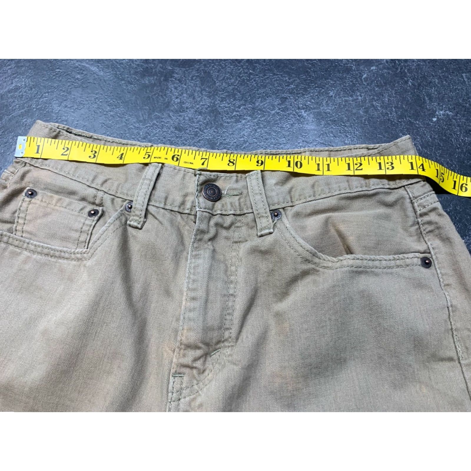 Levi's Levi's 505 Regular Straight Fit Denim Jeans Men W29 L31 Beige Stretch 90s Classic Size US 34 / EU 50 - 2 Thumbnail