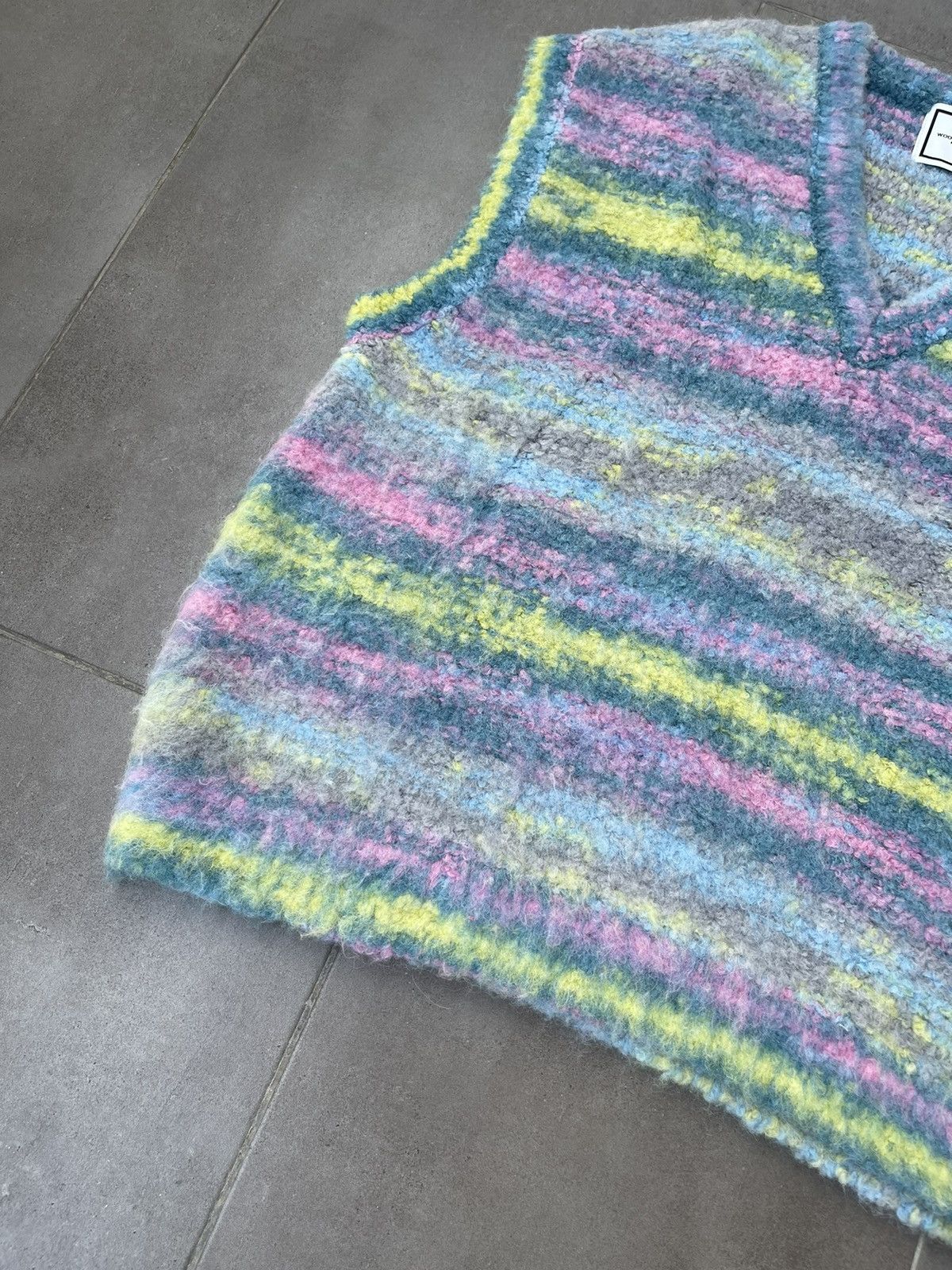 Wooyoungmi !DS! FW22 Wooyoungmi Multicolor Blue Stripped Alpaca Vest Size US M / EU 48-50 / 2 - 11 Thumbnail
