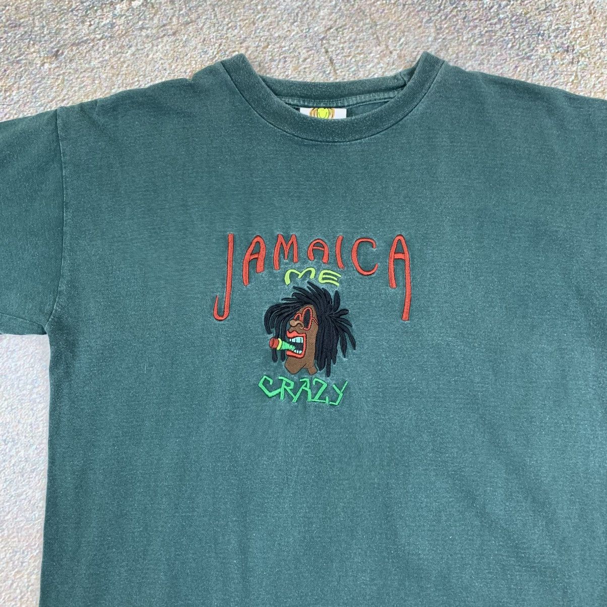 Vintage Vintage Funny Jamaica Me Crazy Weed T Shirt Size US XL / EU 56 / 4 - 3 Thumbnail