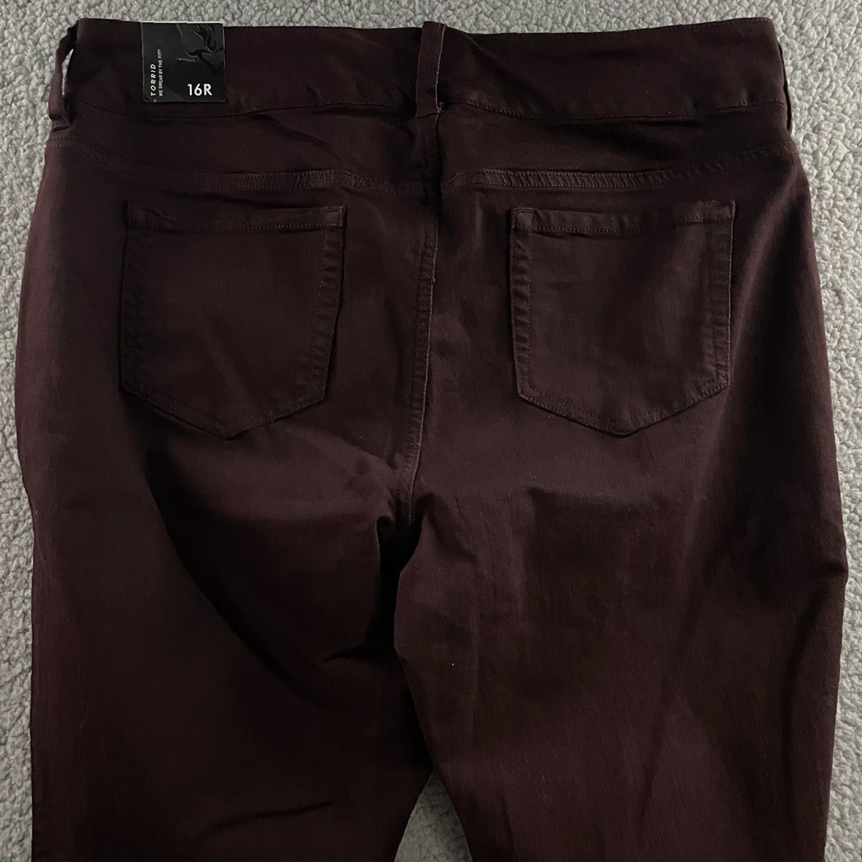 Torrid Torrid Jeans Maroon 16R Jegging Zip Pockets Women Size 38" / US 16 / IT 52 - 7 Thumbnail
