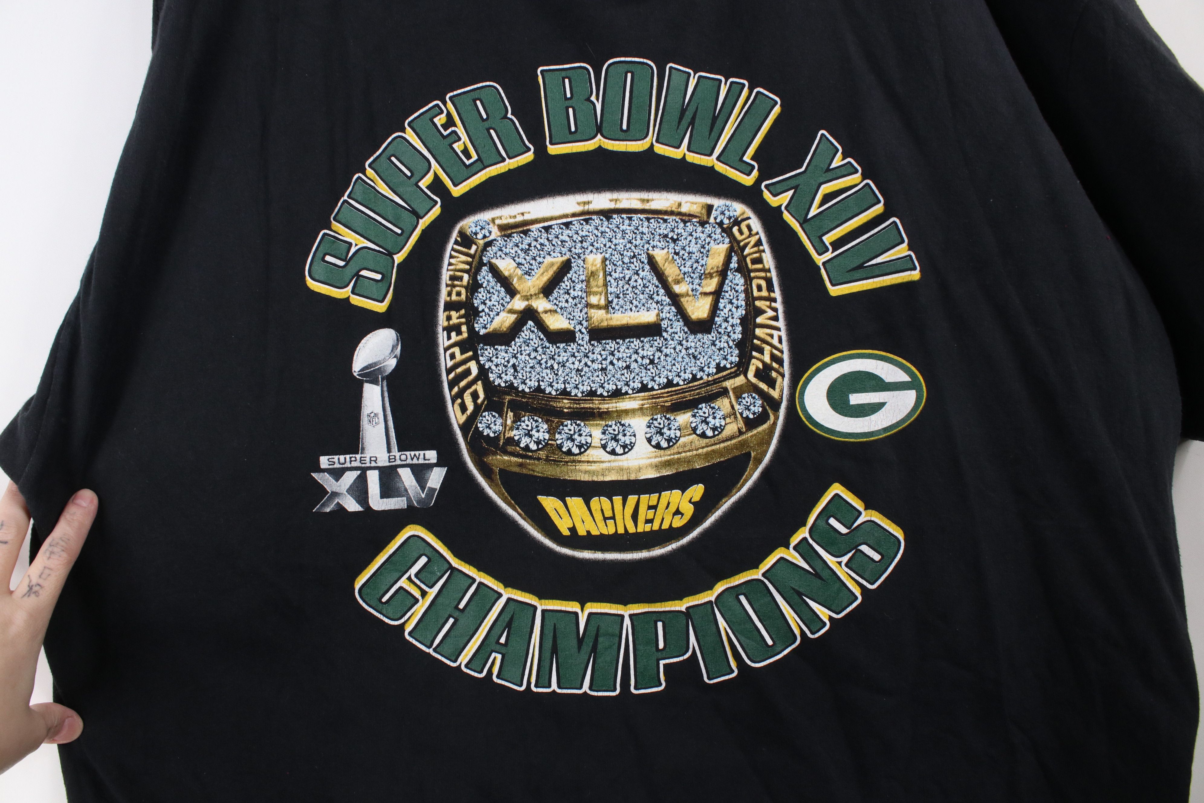 Vintage Vintage Y2K Champs Green Bay Packers Football T-Shirt Size US XXL / EU 58 / 5 - 4 Thumbnail