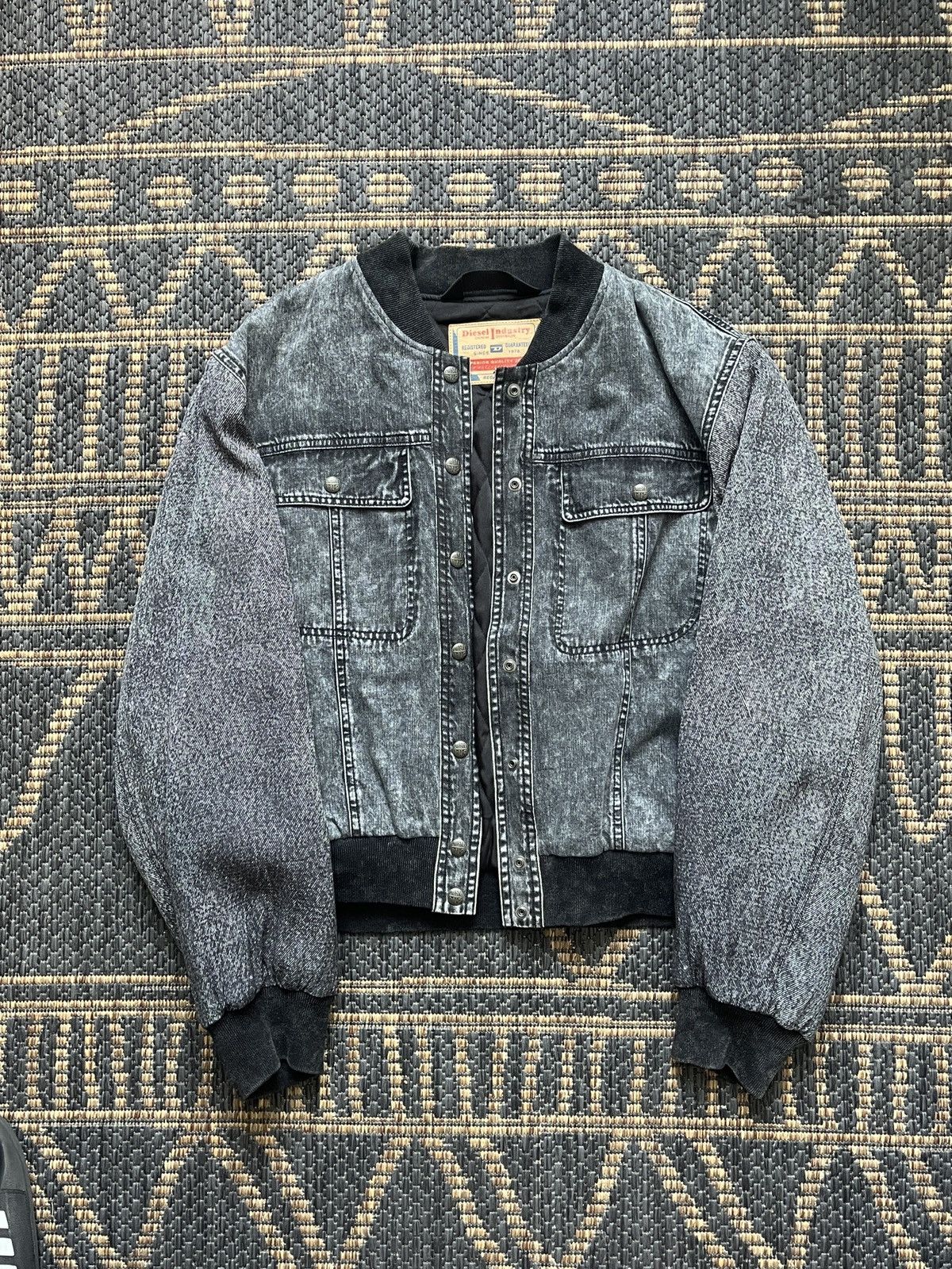 Diesel × Vintage Diesel Stonewashed Denim Bomber Jacket | Grailed