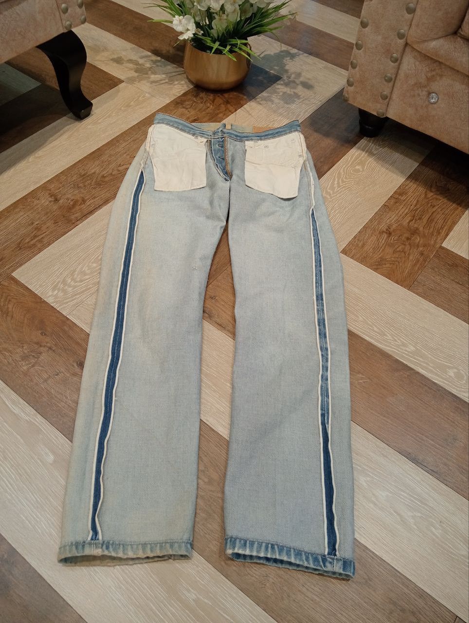 Levi's Vintage Clothing VINTAGE LEVI'S 501 TOP BUTTON #524 SELVEDGE BLUE DENIM PANTS Size US 29 - 21 Thumbnail