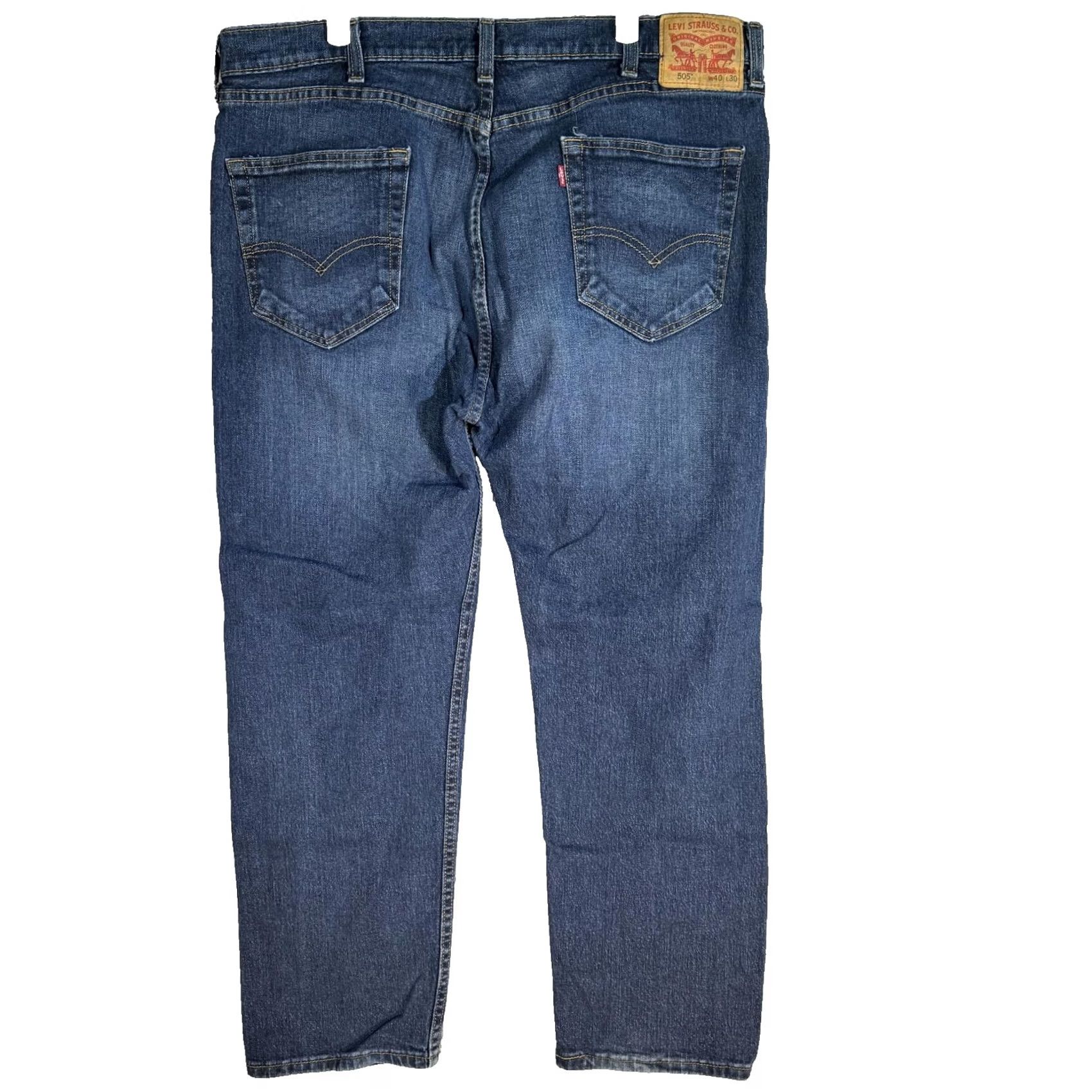 Levi's VINTAGE Levis 505 Jeans Mens 40x30 Blue Regular Fit Straight Leg Denim Zip Fly Size US 40 / EU 56 - 2 Thumbnail